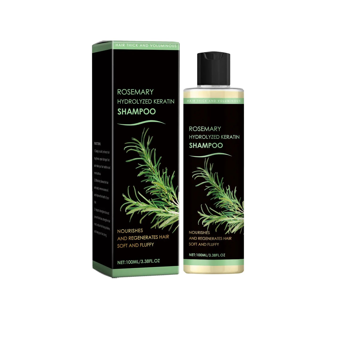 Rosemary Natural Shampoo Hair Thickness Loss Deep Nourishing Scalp Care Strengthen Repair Damaged Oil Control For Men Women