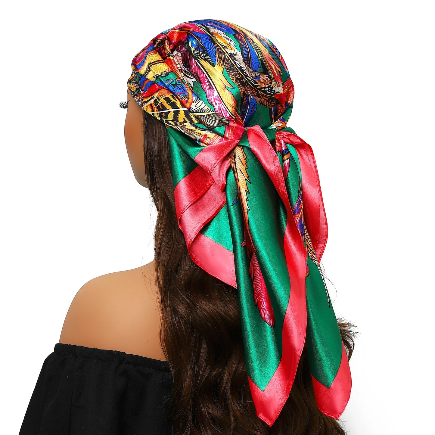 Popular Shawls Europe And America Fashion Bandannas New Print Sunscreen 90X90CM Kerchief Four Seasons Luxury Square Silk Scarves