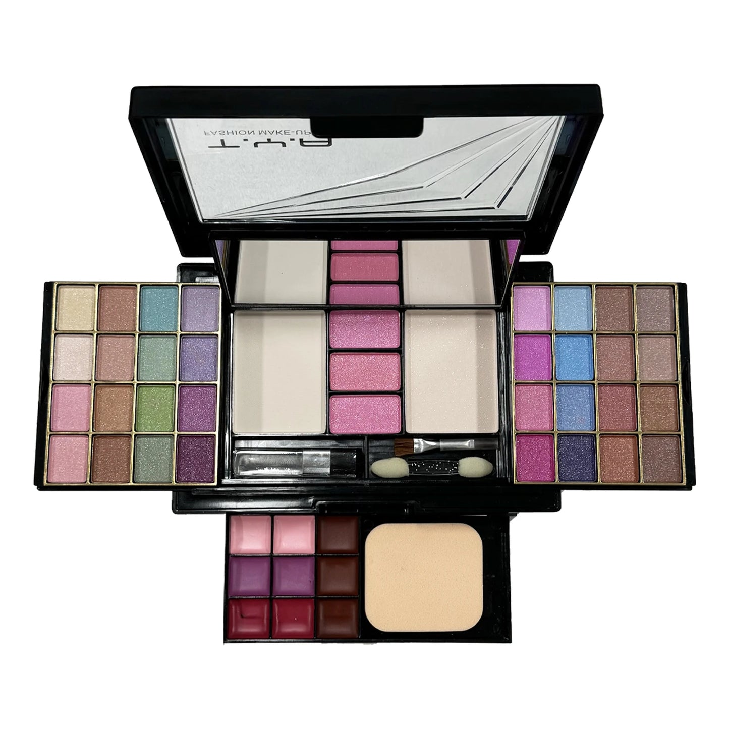 TYA Makeup set 46 colors Pearl eye shadow Powder puff Powder blusher Lip gloss set combination T6145