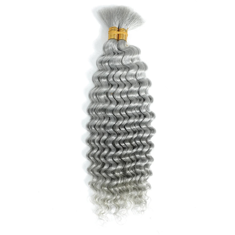 Human Braiding Hair Deep Wave Bulk Human Hair 100g No Weft Human Hair Bundles Micro Human Braiding Hair for Boho Braids