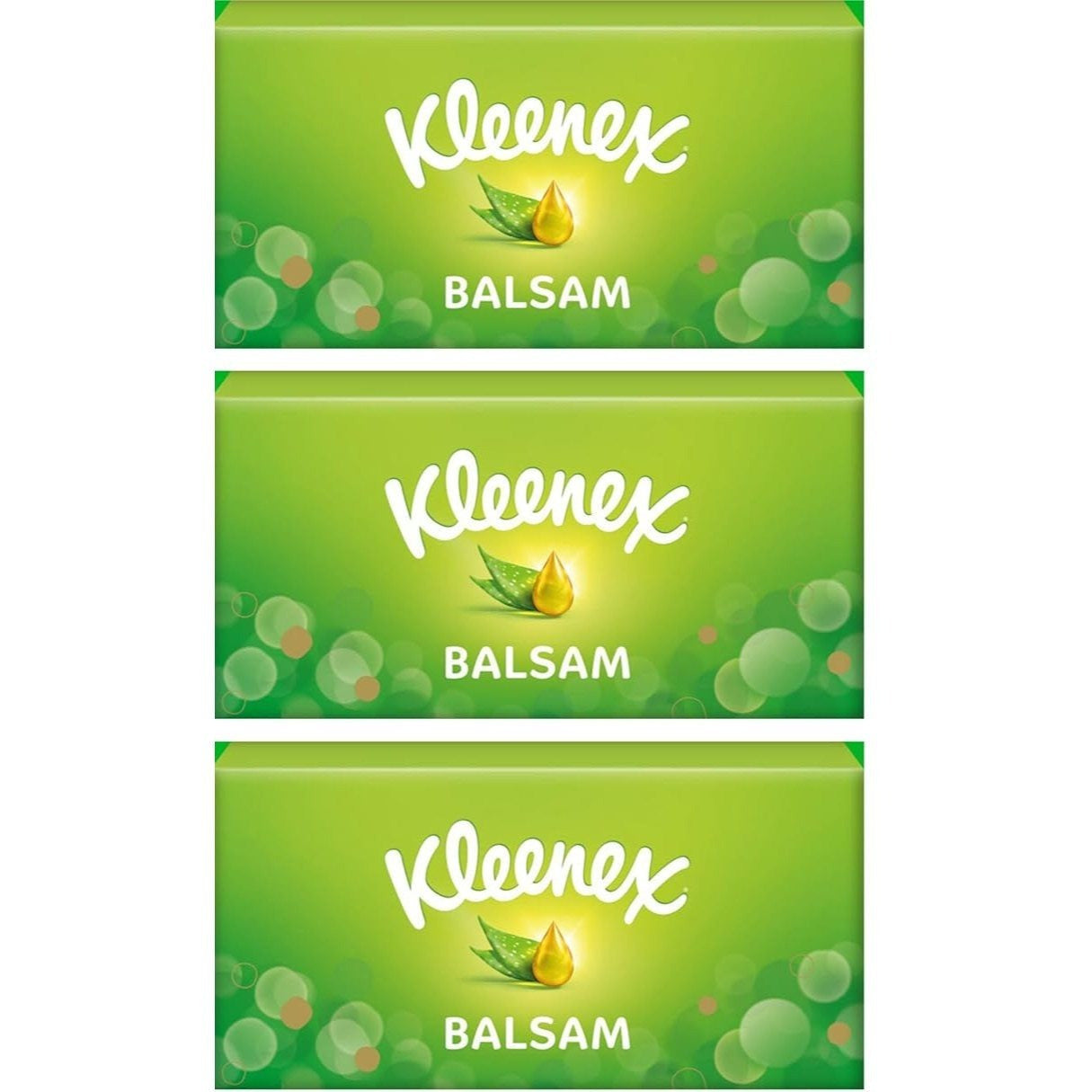 Pack of 3 Klenex Balsam Tissues Pack 64 Tissues