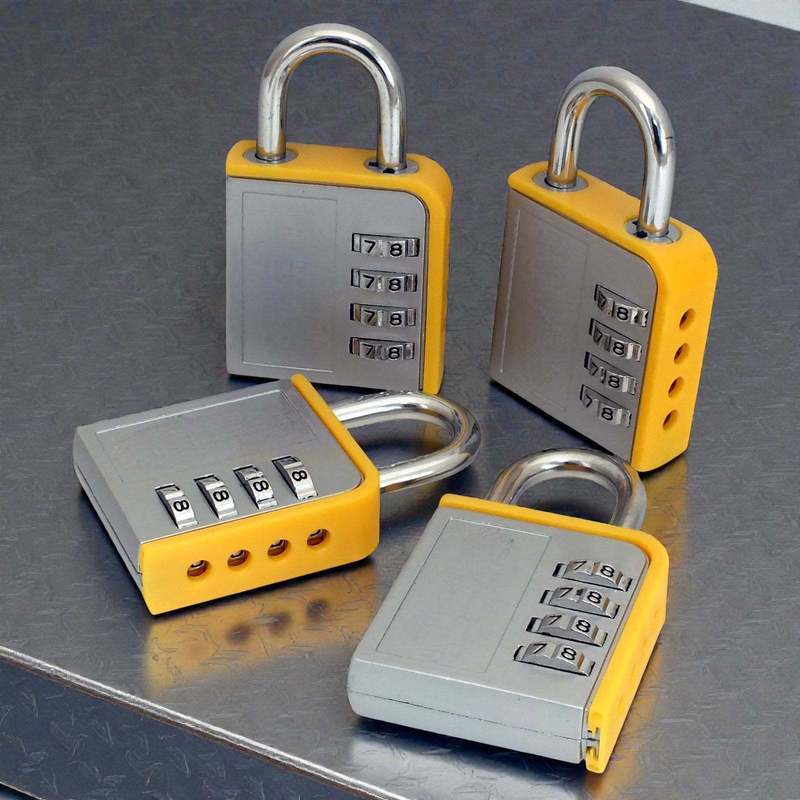 4-PACK Combination Padlock Lock Steel Shackle Gym Locker Toolbox - 5 Year Warranty