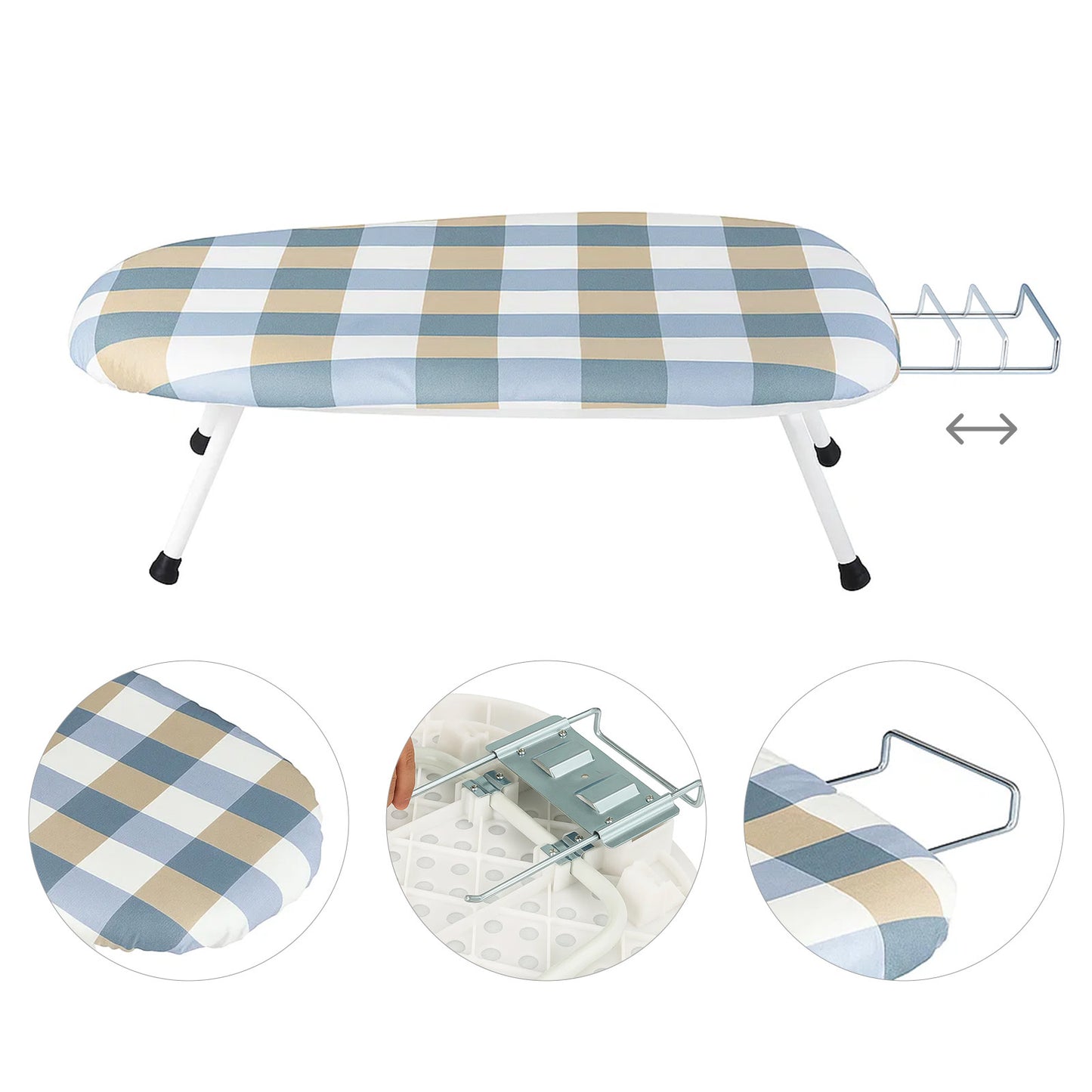 1pc Compact Folding Ironing Board with Space-Saving, Easy Storage, Multi-Use Design for Home Use, Durable Plastic Material, Ironing Boards