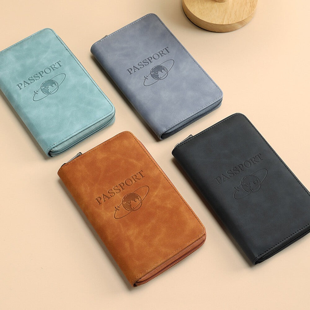 RFID Blocking Passport Holder Wallet, Multi-Functional Travel Passport Case & Card Organizer, Perfect for Everyday Use And Vacations