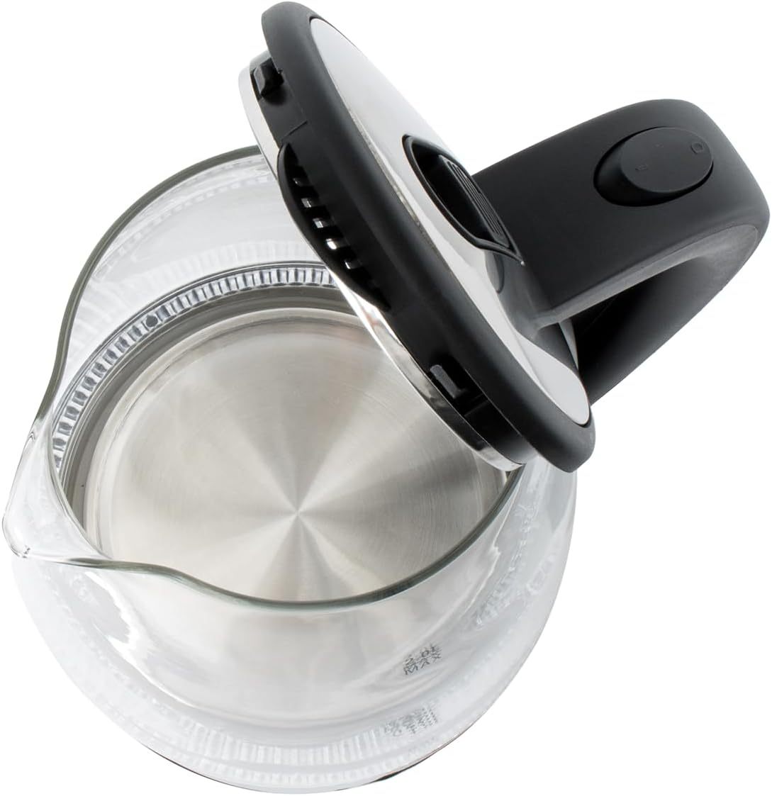 Electric Glass Kettle – 2L Fast Boil, Bpa-Free with Blue LED & Boil-Dry Protection
