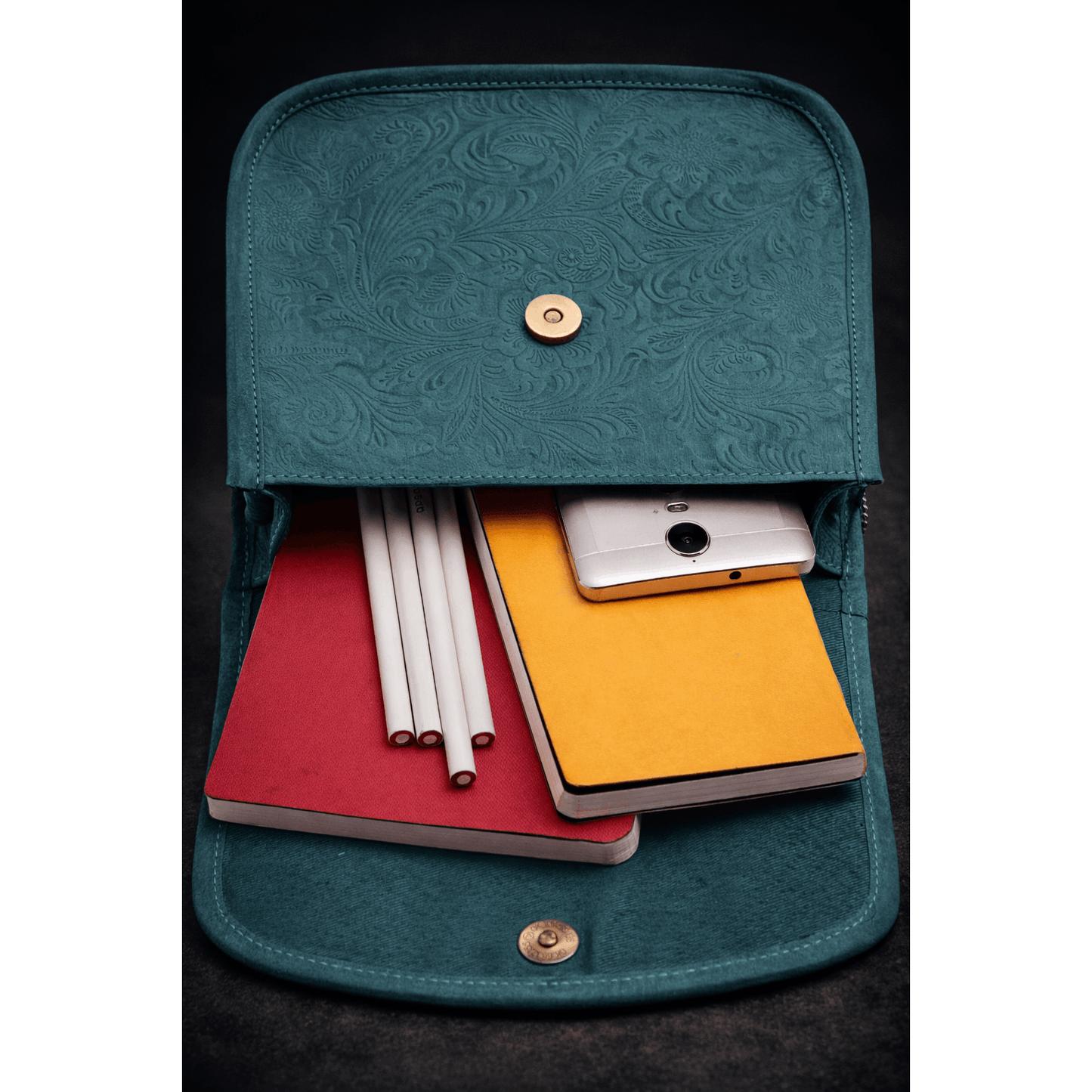 Genuine Leather Bags for Women Flower emboss small Cross Body Bag for Everyday Travel Small Compact Handbag