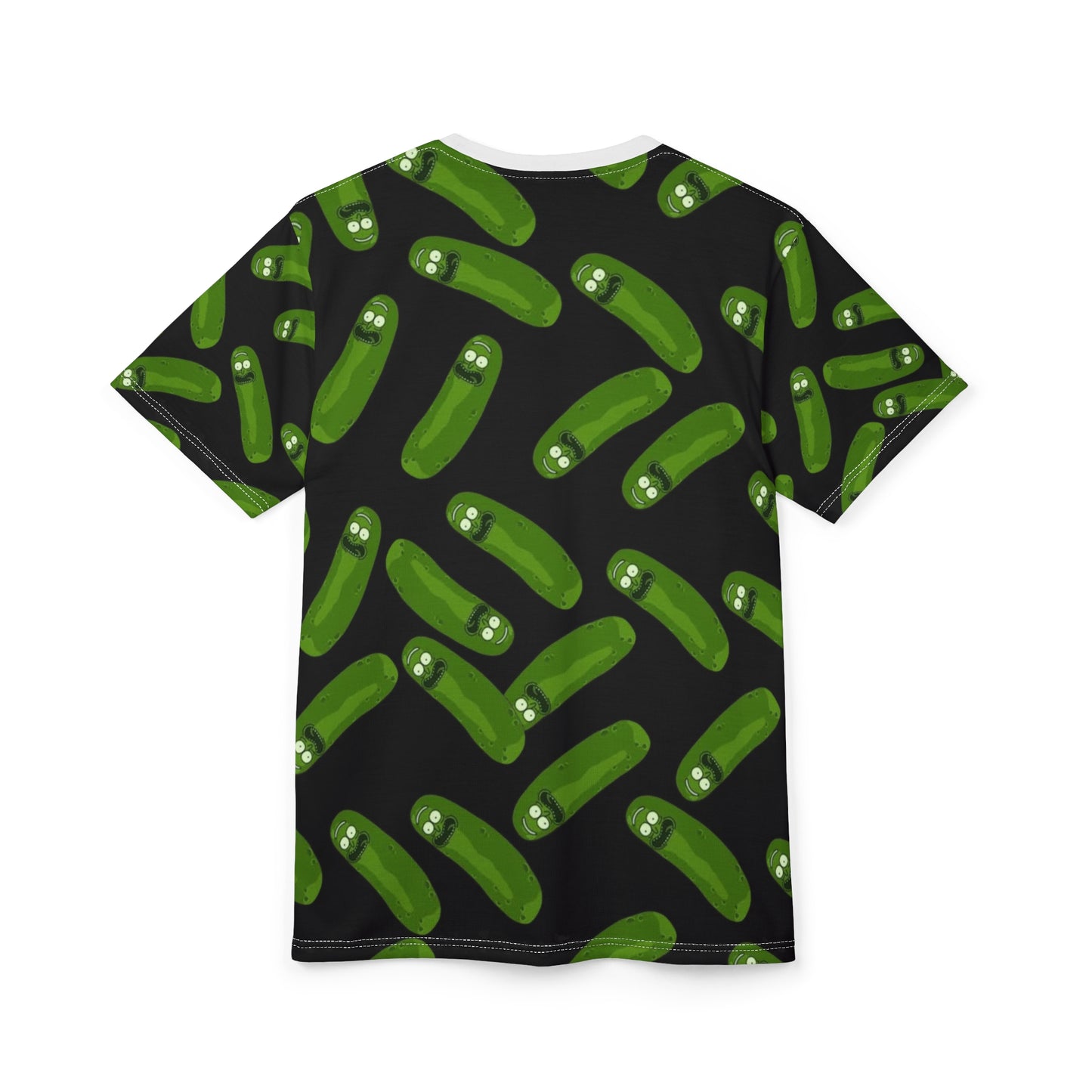 Funny Pickle Pattern Unisex Tee, Quirky Graphic T-Shirt for Gift, Casual Wear, Birthday, Foodie Humor, Lightweight Summer Shirt