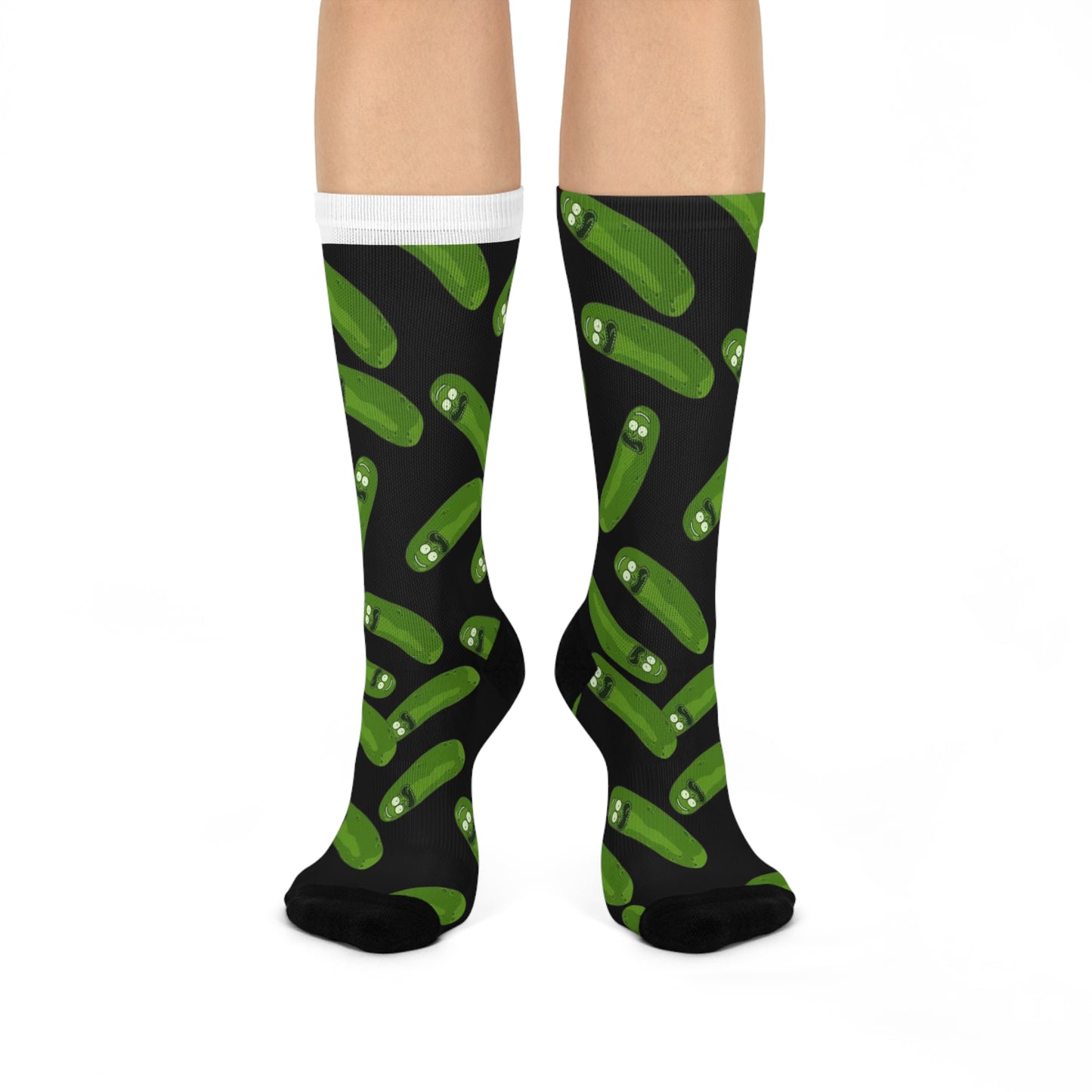 Pickle-Themed Cushioned Crew Socks for Fun, Gifts, and Everyday Wear, Novelty Socks, Comfort Socks, Quirky Gift Ideas, Unique Accessories