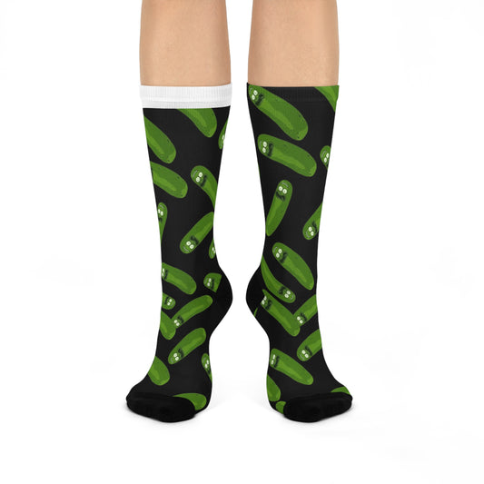Pickle-Themed Cushioned Crew Socks for Fun, Gifts, and Everyday Wear, Novelty Socks, Comfort Socks, Quirky Gift Ideas, Unique Accessories