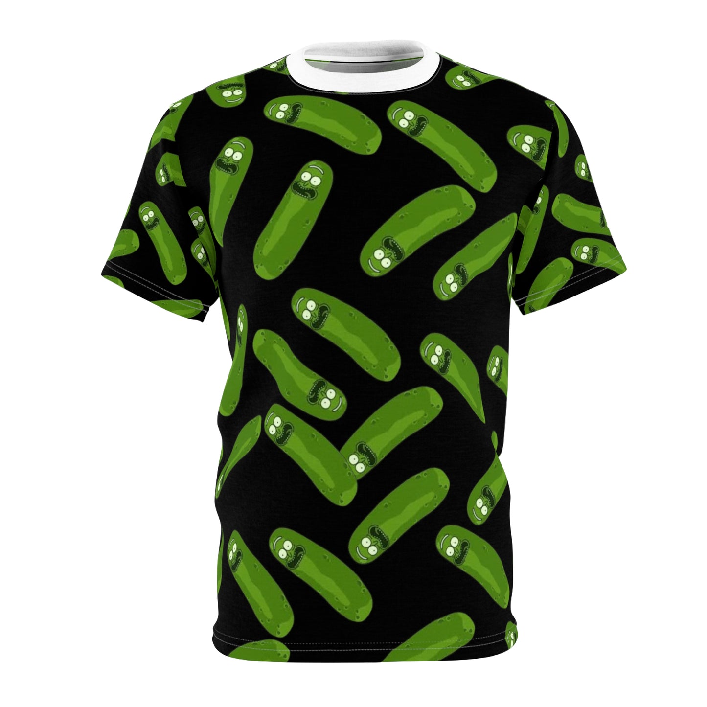 Funny Pickle Pattern Unisex Tee, Quirky Graphic T-Shirt for Gift, Casual Wear, Birthday, Foodie Humor, Lightweight Summer Shirt