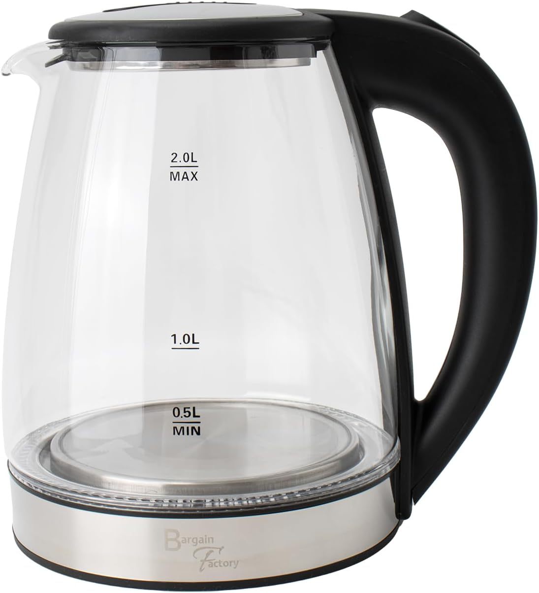 Electric Glass Kettle – 2L Fast Boil, Bpa-Free with Blue LED & Boil-Dry Protection