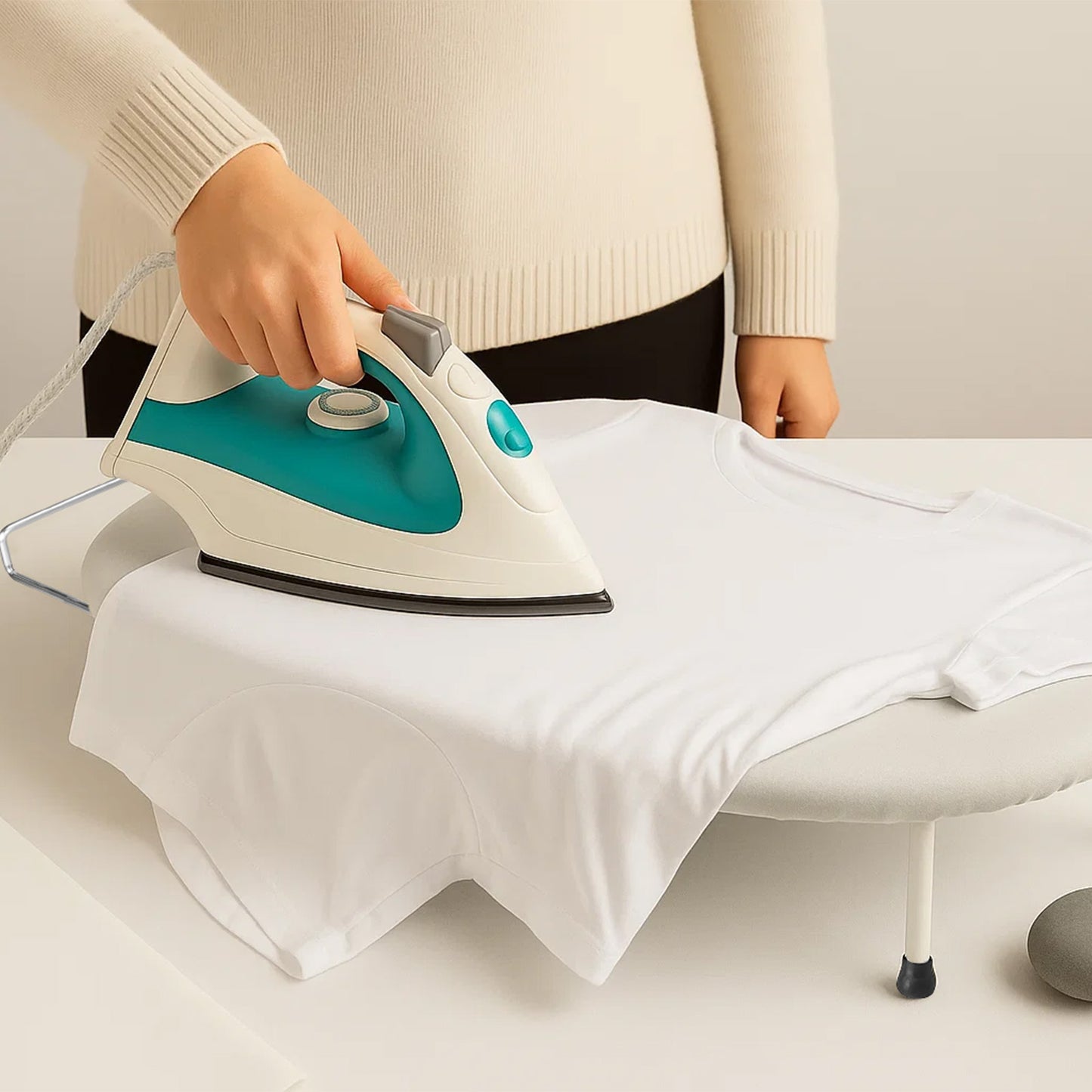 1pc Compact Folding Ironing Board with Space-Saving, Easy Storage, Multi-Use Design for Home Use, Durable Plastic Material, Ironing Boards