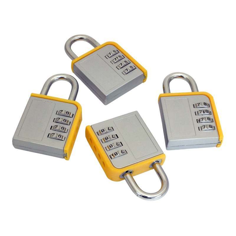 4-PACK Combination Padlock Lock Steel Shackle Gym Locker Toolbox - 5 Year Warranty