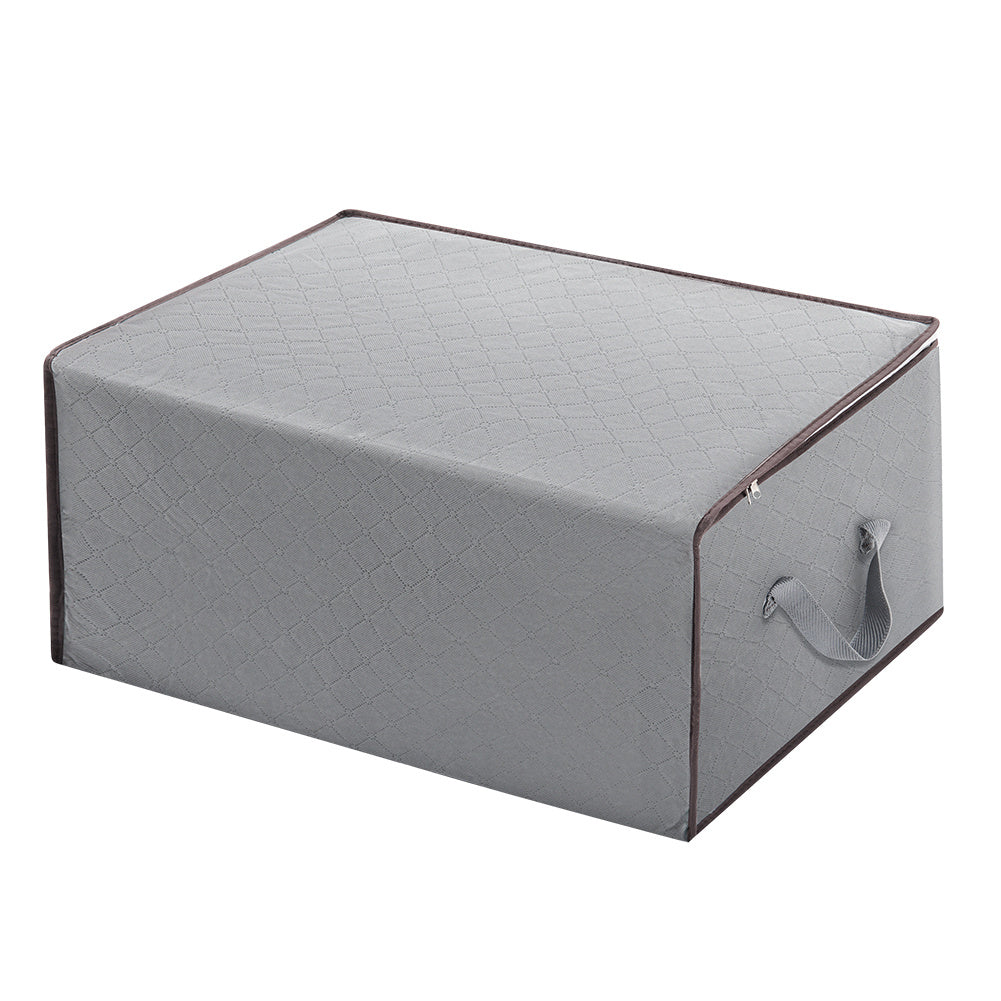 90L Large Capacity Folding Clothes Storage Trunks, 24 Gallon Storage Containers Bags with Reinforced Handle, Clear Window, Sturdy Zipper, Closet Organizer for Blanket, Comforter, Pillow, Bedding Organizer Bin Under-Bed Storag