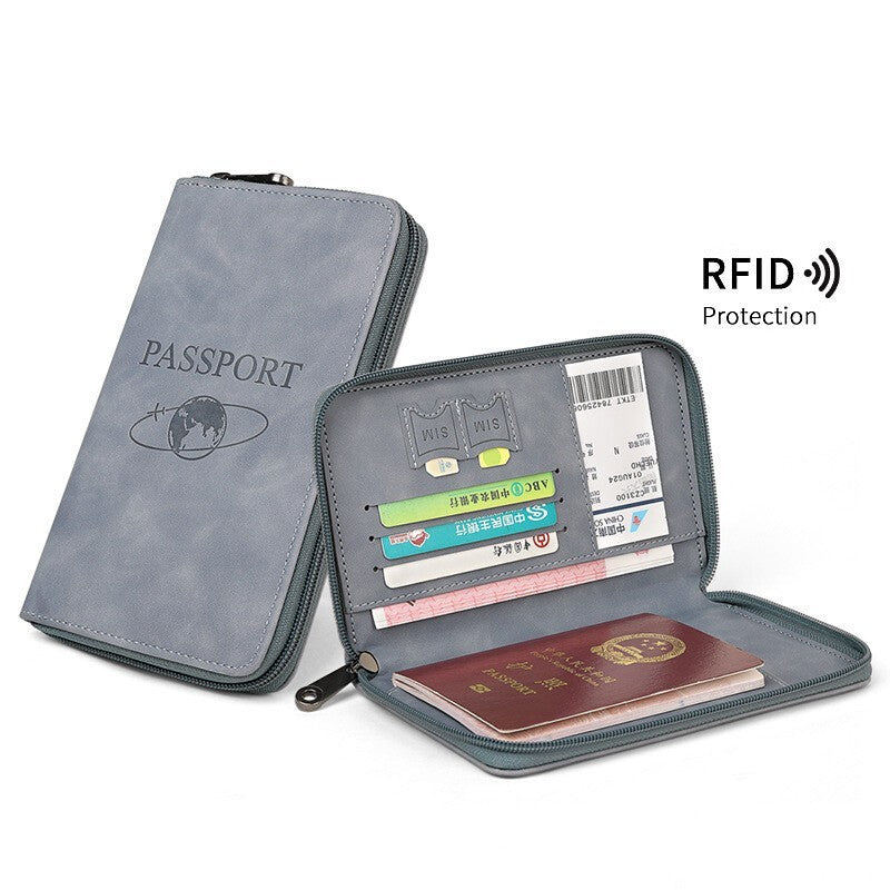 RFID Blocking Passport Holder Wallet, Multi-Functional Travel Passport Case & Card Organizer, Perfect for Everyday Use And Vacations