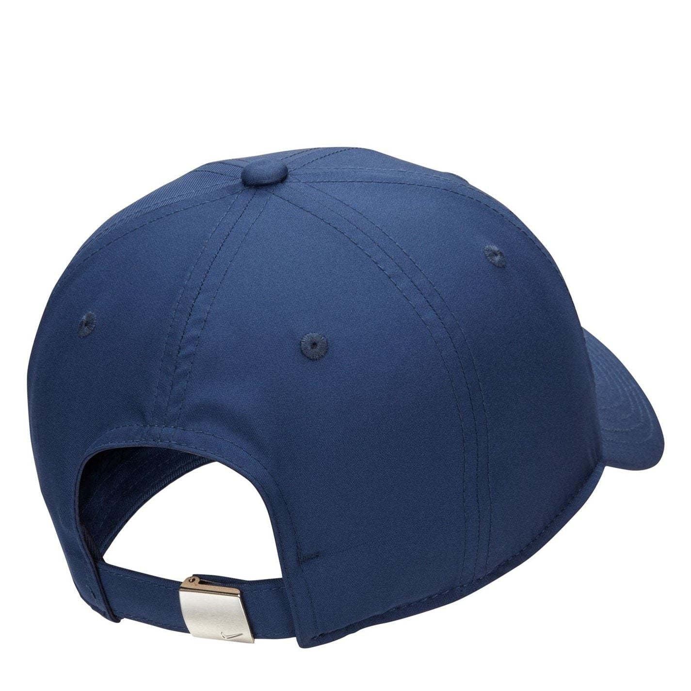 Nike Unisex All-Season Quick-Dry Logo Cap - Breathable Adjustable Snapback Hat for Men & Women, Black with White Emblem, Metal Swoosh Cap Nike Brand Design (Hand Wash Only)
