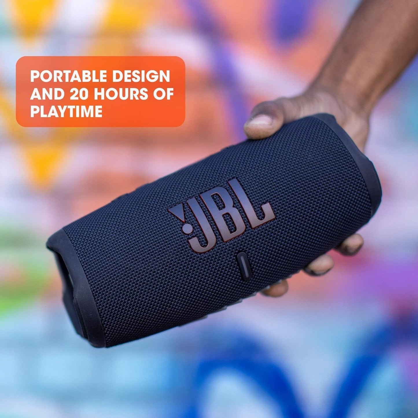 JBL Charge 5 Portable Bluetooth Speaker with Deep Bass, IP67 Waterproof and Dustproof, 20 Hours of Playtime, Built-In Powerbank,- Available in BLACK / GREEN / GREY / PINK / RED / SQUAD / TEAL / WHITE