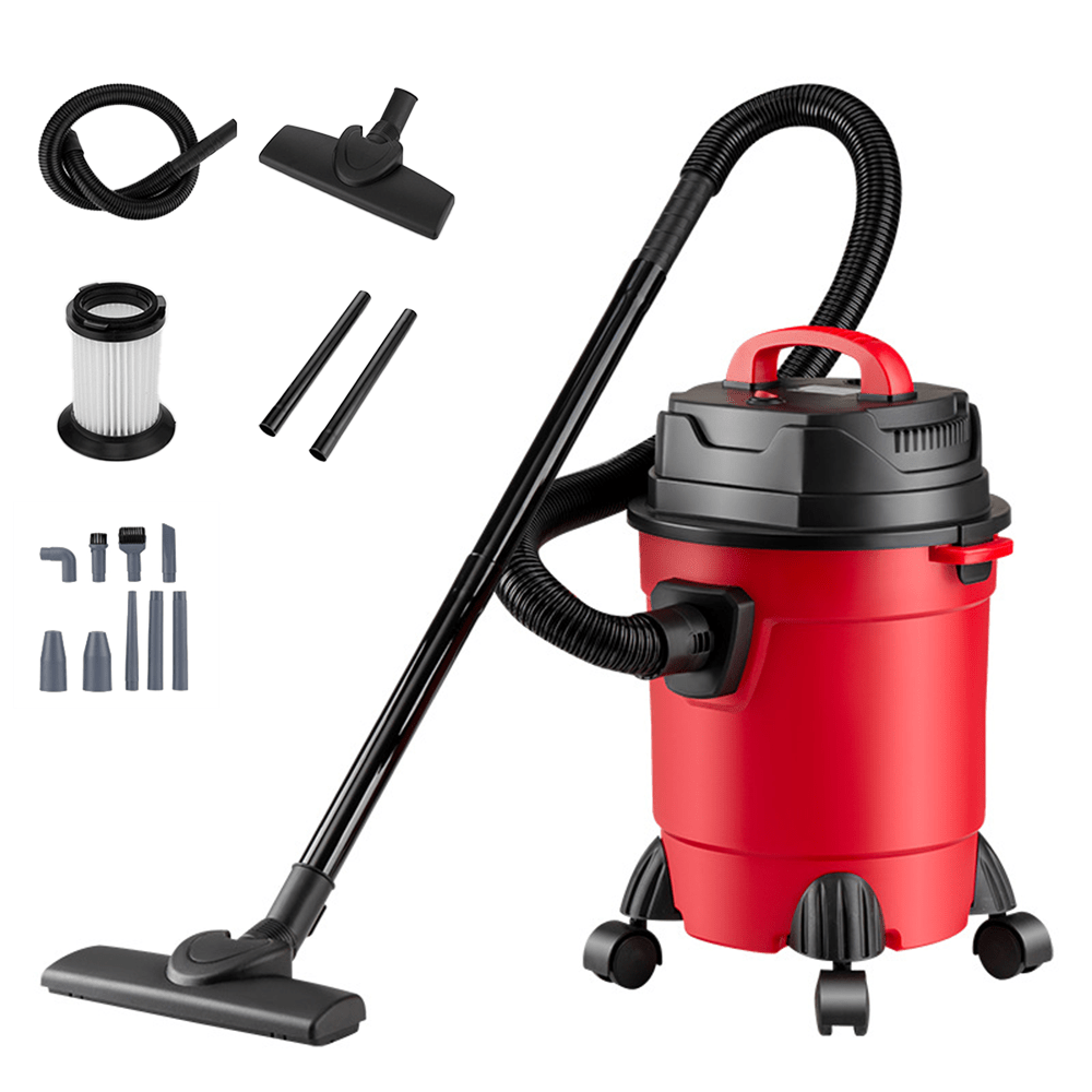 15L 800W Wet and Dry Vacuum Cleaner, 2 In 1 Vacuum Cleaner with HEPA Filtration, 4m Power Cord,18 kPa Vacuum Pressure, For Home Car Carpet Hard Floors Cleaning