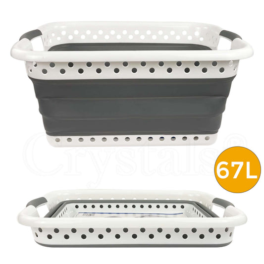 POP UP FOLDING COLLAPSIBLE LAUNDRY BASKET SPACE SAVING CLOTH WASHING BIN