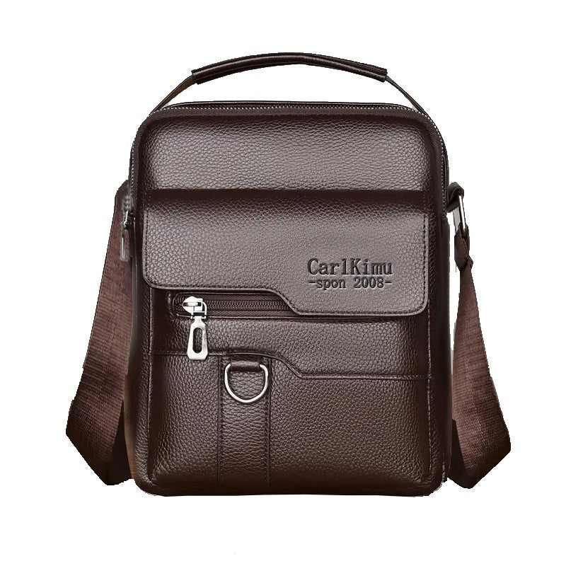Men's Business Leather Crossbody Bag, Adjustable Shoulder Messenger Bag, Fashion Casual Handbag for Work Travel Commute Office, Durable Faux Leather Sling Bag for Daily Life and Business Trips