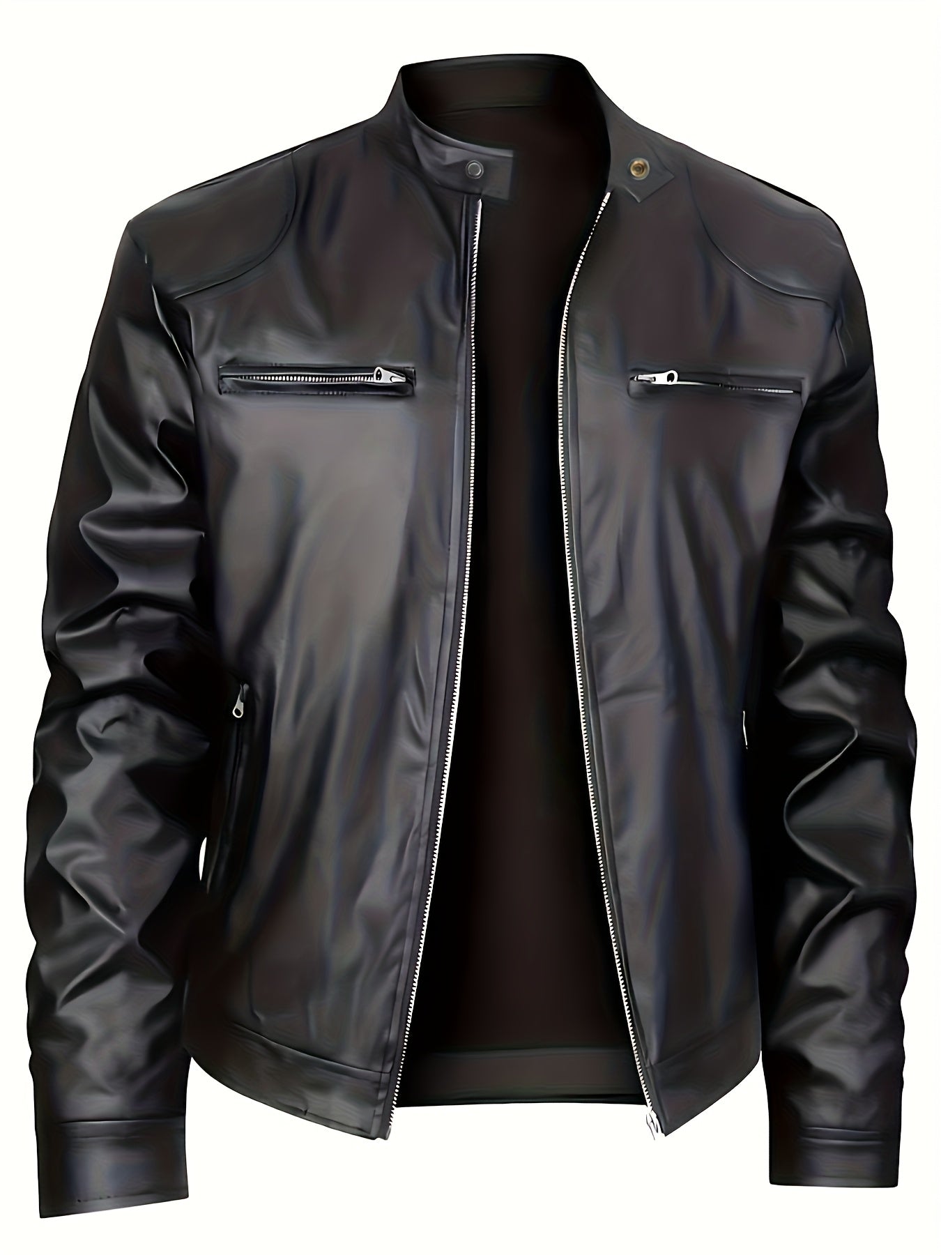 Men's Bomber Pilot Jacket - Zipper, Zipper, Baseball Collar, Windproof for Spring and Autumn Outdoor Wear, Daily Casual Wear | Pullover Style | Zipper, Bomber Jacket