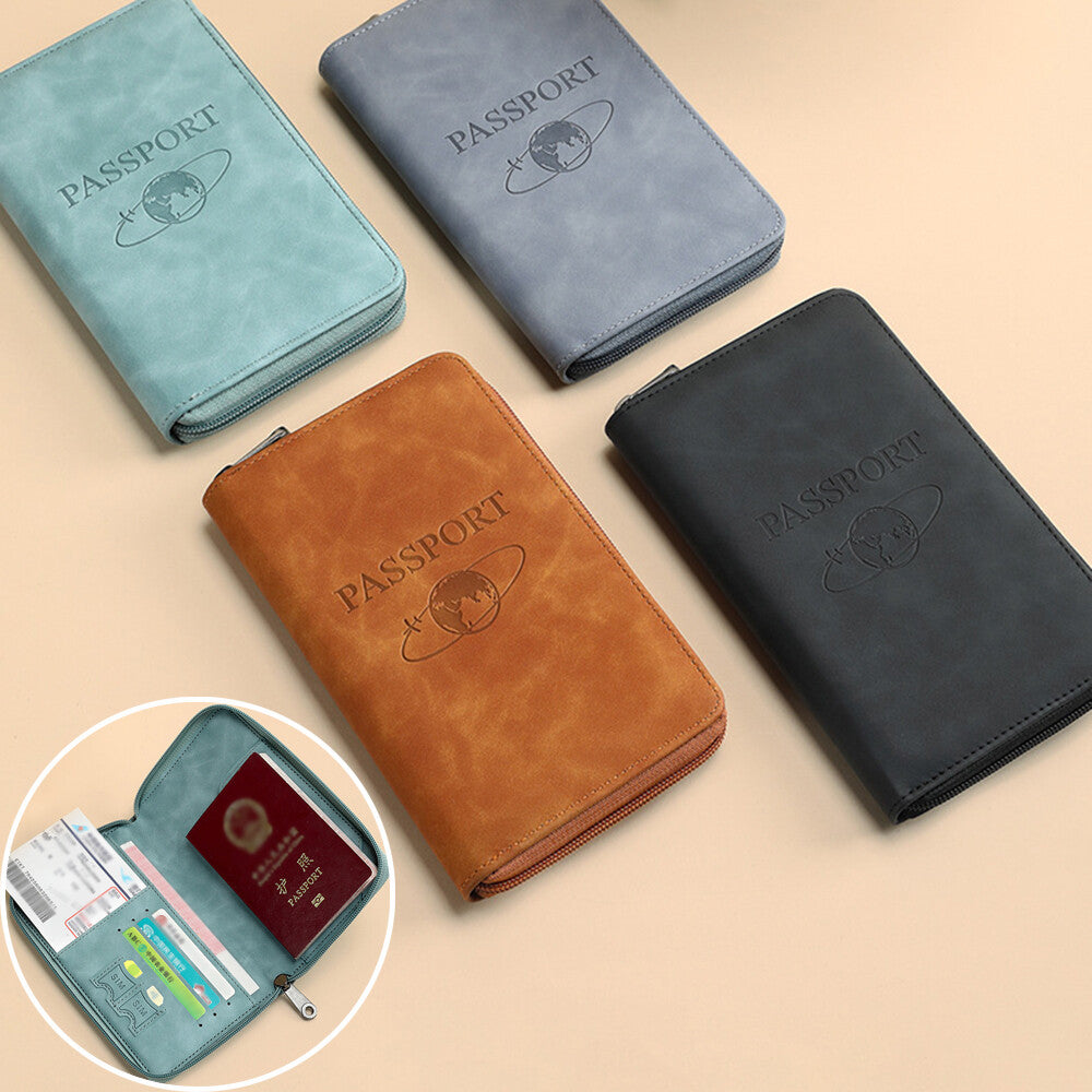RFID Blocking Passport Holder Wallet, Multi-Functional Travel Passport Case & Card Organizer, Perfect for Everyday Use And Vacations