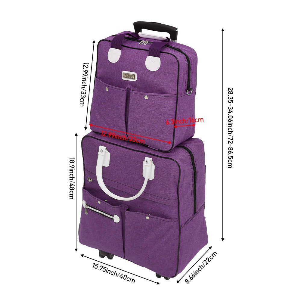 2 Piece Lightweight Rolling Luggage Set with Spinner Wheels, Suitcase Set, Spinner Luggage Set, Carry - on Suitcase and Matching Travel Bag for Business Trips, Versatile Luggage Solution for Vacation Getaways, Weekend Trips a