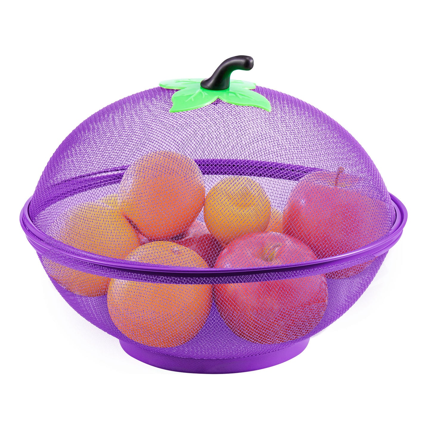 Fruits Bowl Basket Apple Shape Mesh with lid Tabletop Vegetable Holder Keep Unwanted Pets & Insects Out Kitchen Dishwashing Drain Basket