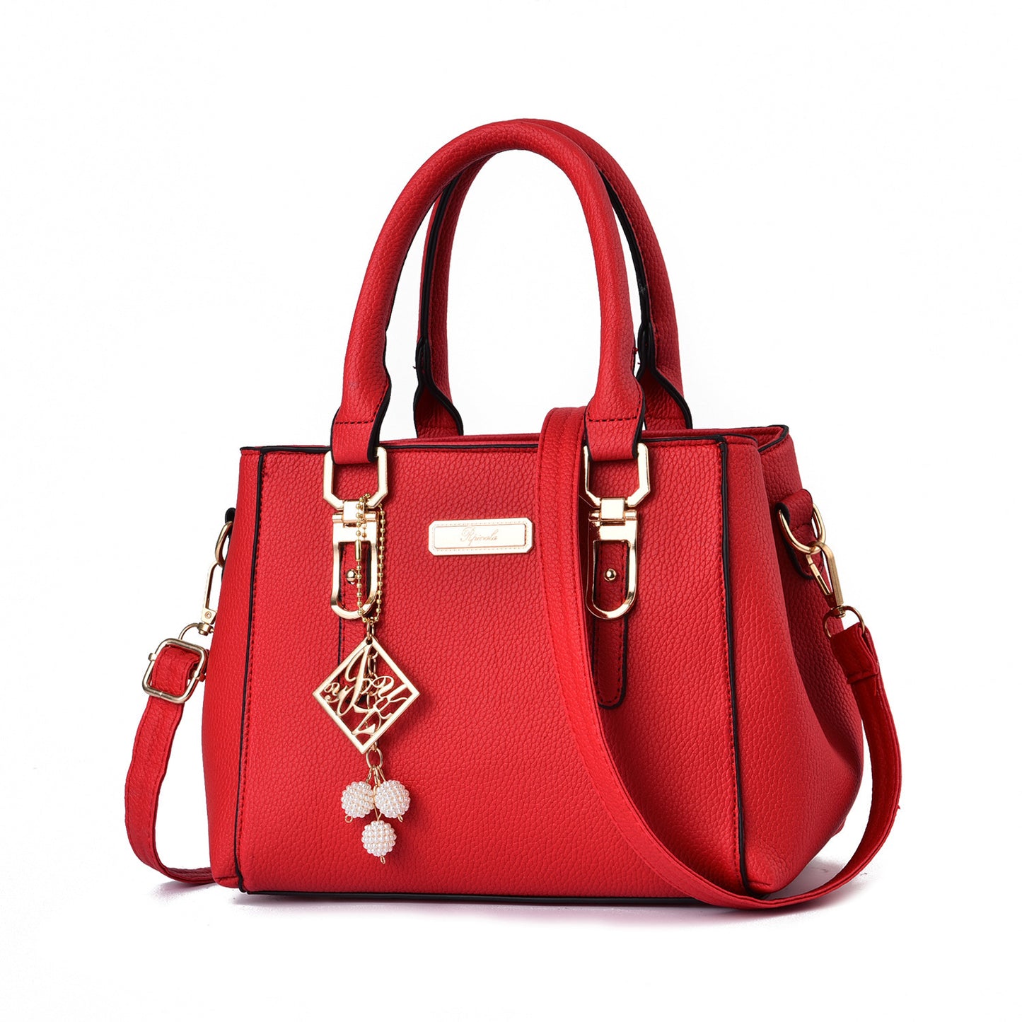 Large Capacity Shoulder Bag Leather Messenger Bag Trendy Handbags With Pendant,Multi-Compartment, Zipper Closure, Adjustable Strap, Elegant and Stylish Design, Ideal for Everyday and Travel Use