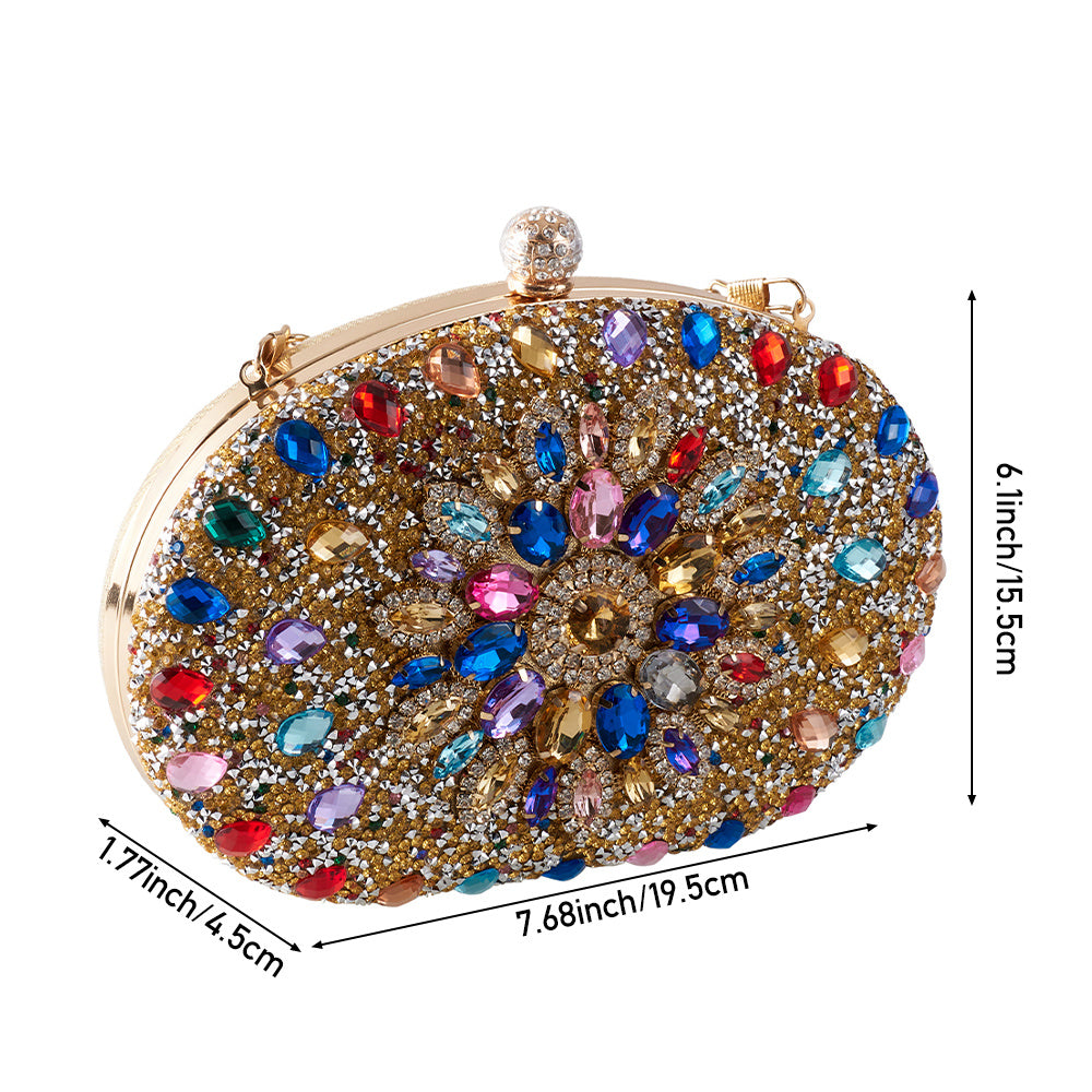 Beaguful Women'S Evening Bags Sparkly Rhinestone Clutch Purses Luxury Handbags, Perfect for All Ages in Special Events, Wedding, Evening Party, Prom, Various Parties, Multiple Colors Available
