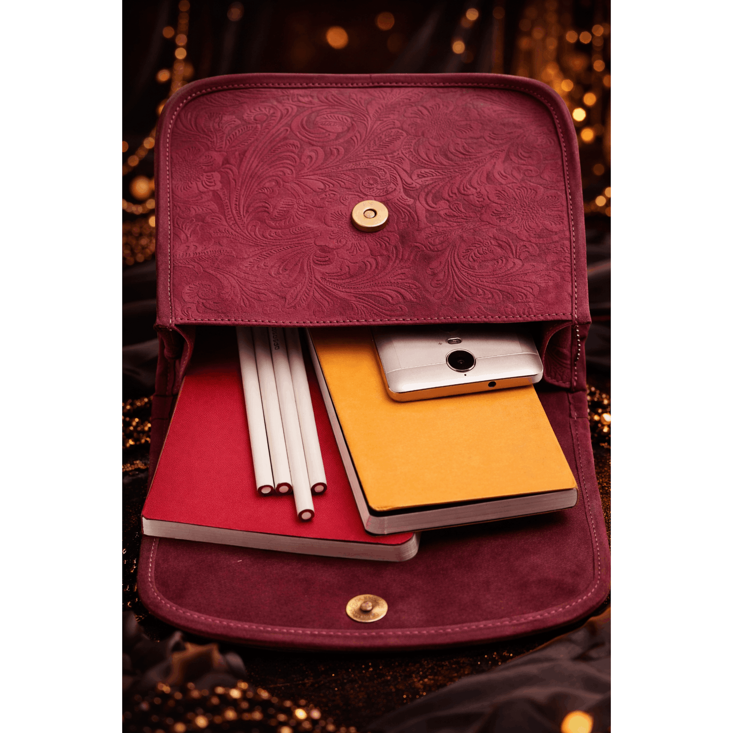 Genuine Leather Bags for Women Flower emboss small Cross Body Bag for Everyday Travel Small Compact Handbag