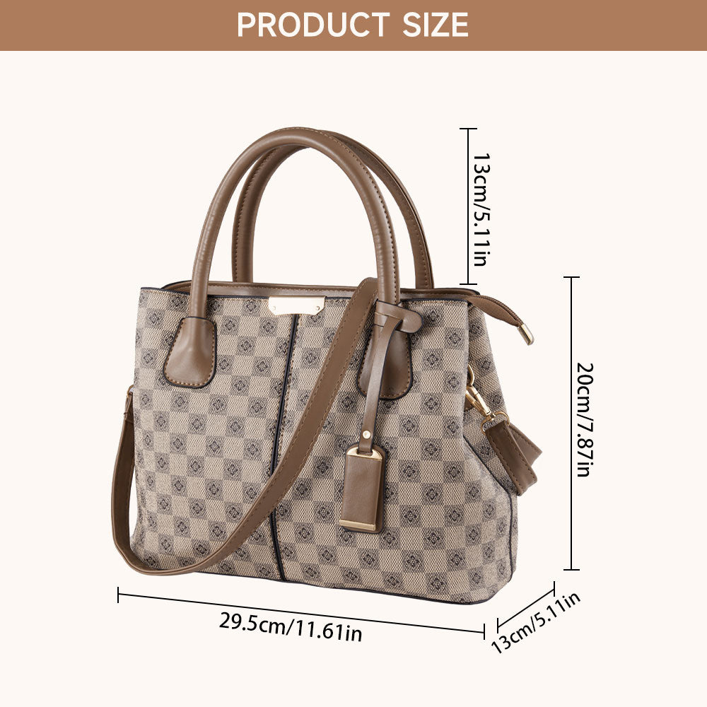All-Occasion Flower Pattern Handbag Beige, Ladies Retro Satchel with Top Handle and Adjustable Strap, Secure Zippered Hobo Purse Design, Versatile Tote Bag for Daily Use and Special Events