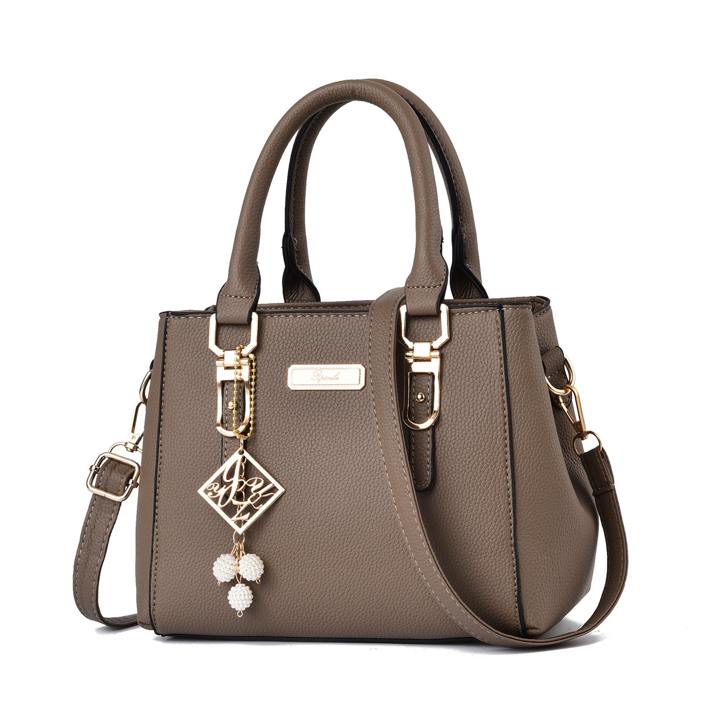 Large Capacity Shoulder Bag Leather Messenger Bag Trendy Handbags With Pendant,Multi-Compartment, Zipper Closure, Adjustable Strap, Elegant and Stylish Design, Ideal for Everyday and Travel Use