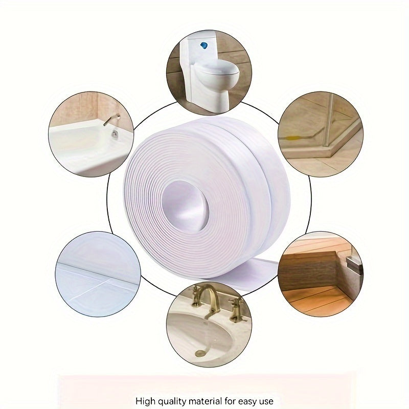 1pc Kitchen and Bathroom Waterproof Tape, Sink and Toilet Waterproof Tape, Easy to Cut, Suitable for Use in Home Decorations During Halloween and Christmas Events,Sealant for Leak-proof Design of Kitchen and Bathroom, Bathtub