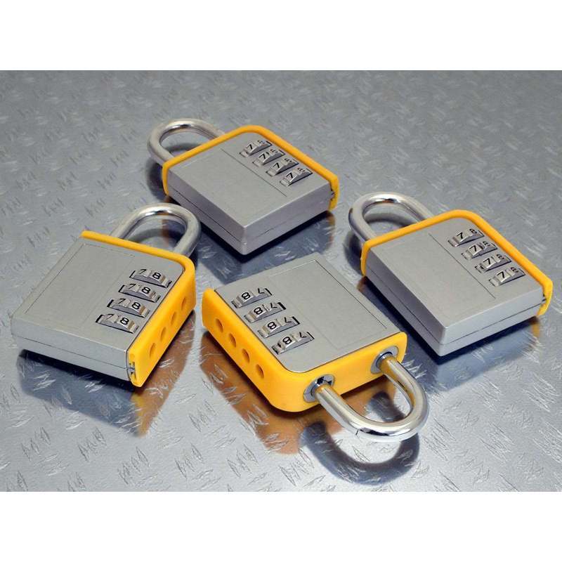 4-PACK Combination Padlock Lock Steel Shackle Gym Locker Toolbox - 5 Year Warranty