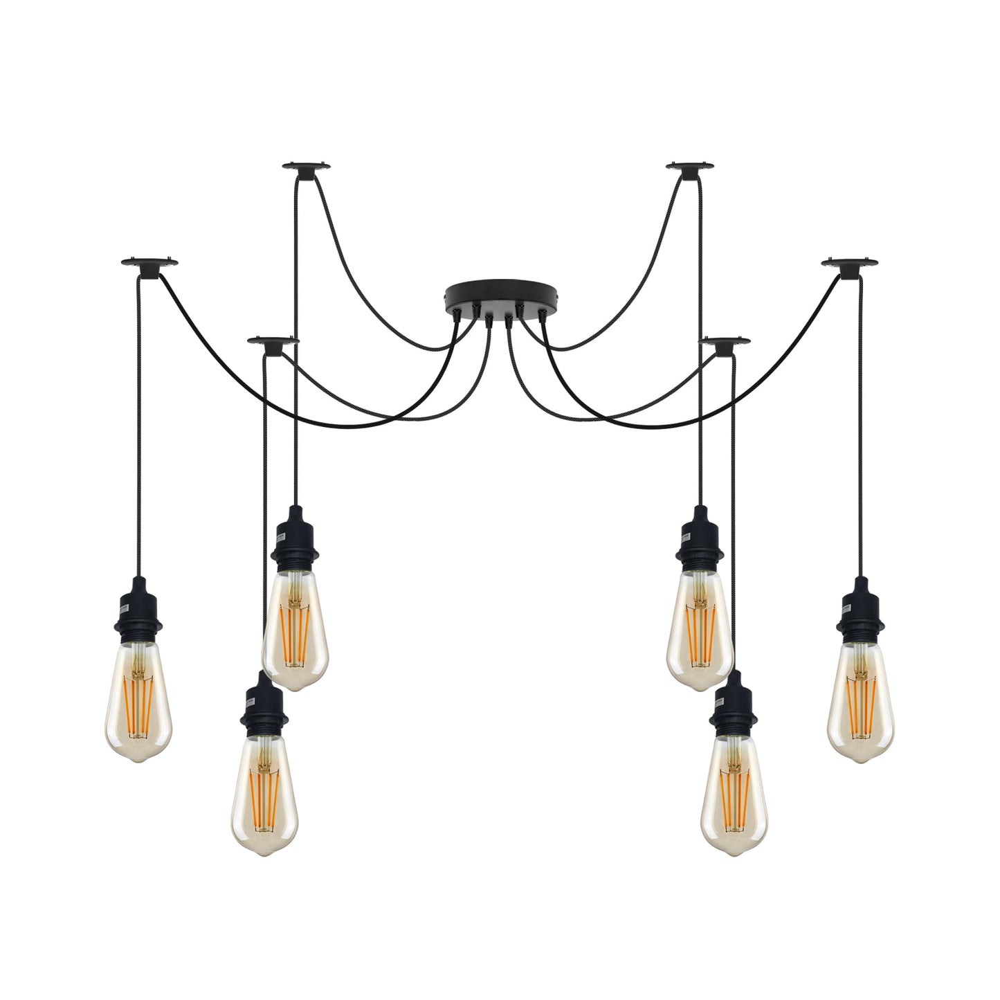 Industrial Spider Pendant Light Multi-Way E27~6298