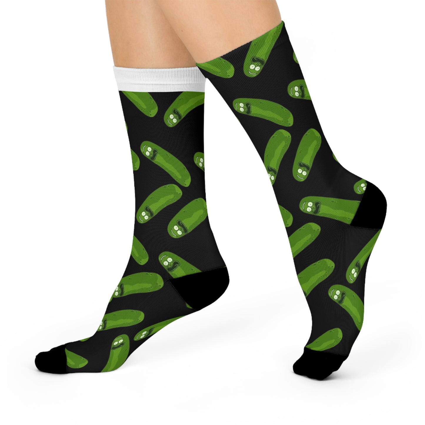 Pickle-Themed Cushioned Crew Socks for Fun, Gifts, and Everyday Wear, Novelty Socks, Comfort Socks, Quirky Gift Ideas, Unique Accessories