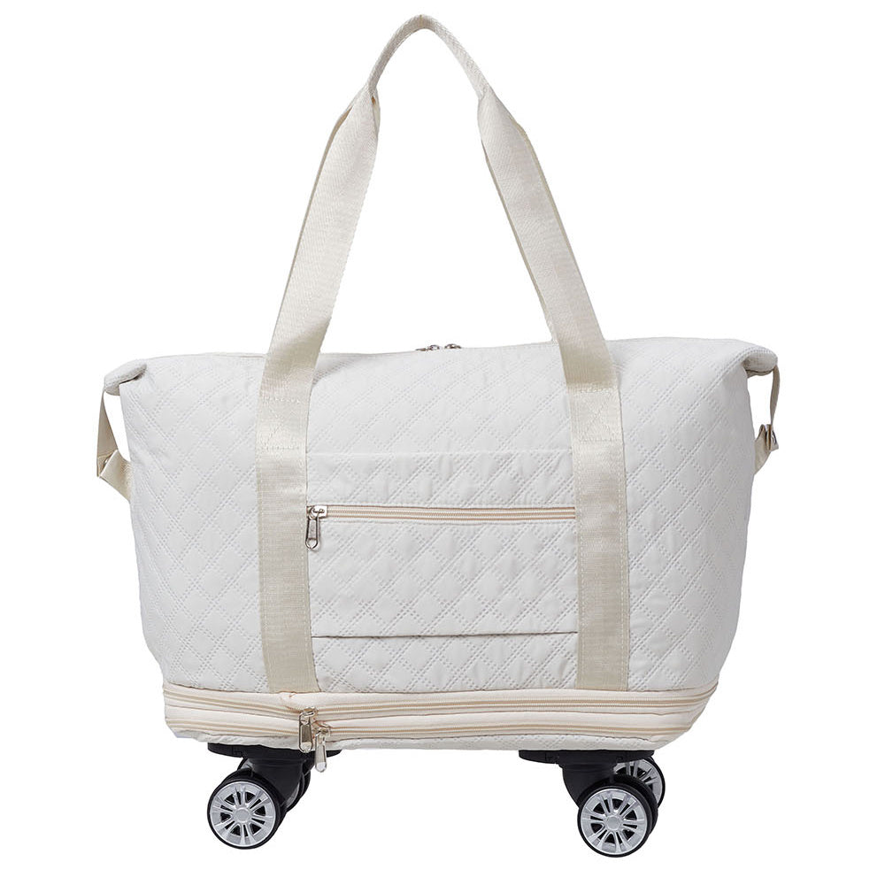 Travel Tote Bag with Detachable Wheels, Multifunctional Travel Bag with A Partition Section, Expandable Luggage Bag, Large Capacity Travel Duffle Bag Gym Tote Bags, Shoulder Bag, Gift for Wife and Parents