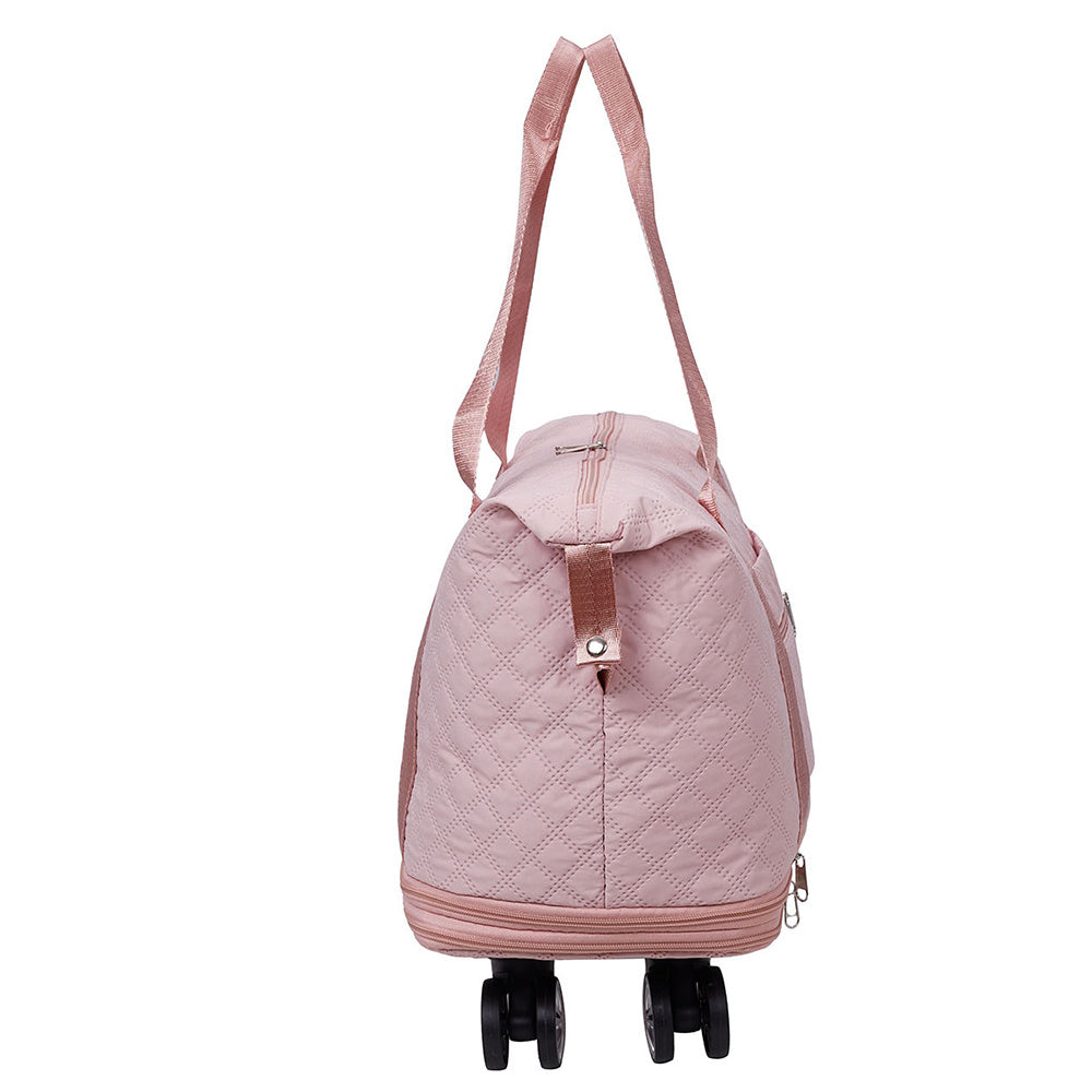 Travel Tote Bag with Detachable Wheels, Multifunctional Travel Bag with A Partition Section, Expandable Luggage Bag, Large Capacity Travel Duffle Bag Gym Tote Bags, Shoulder Bag, Gift for Wife and Parents