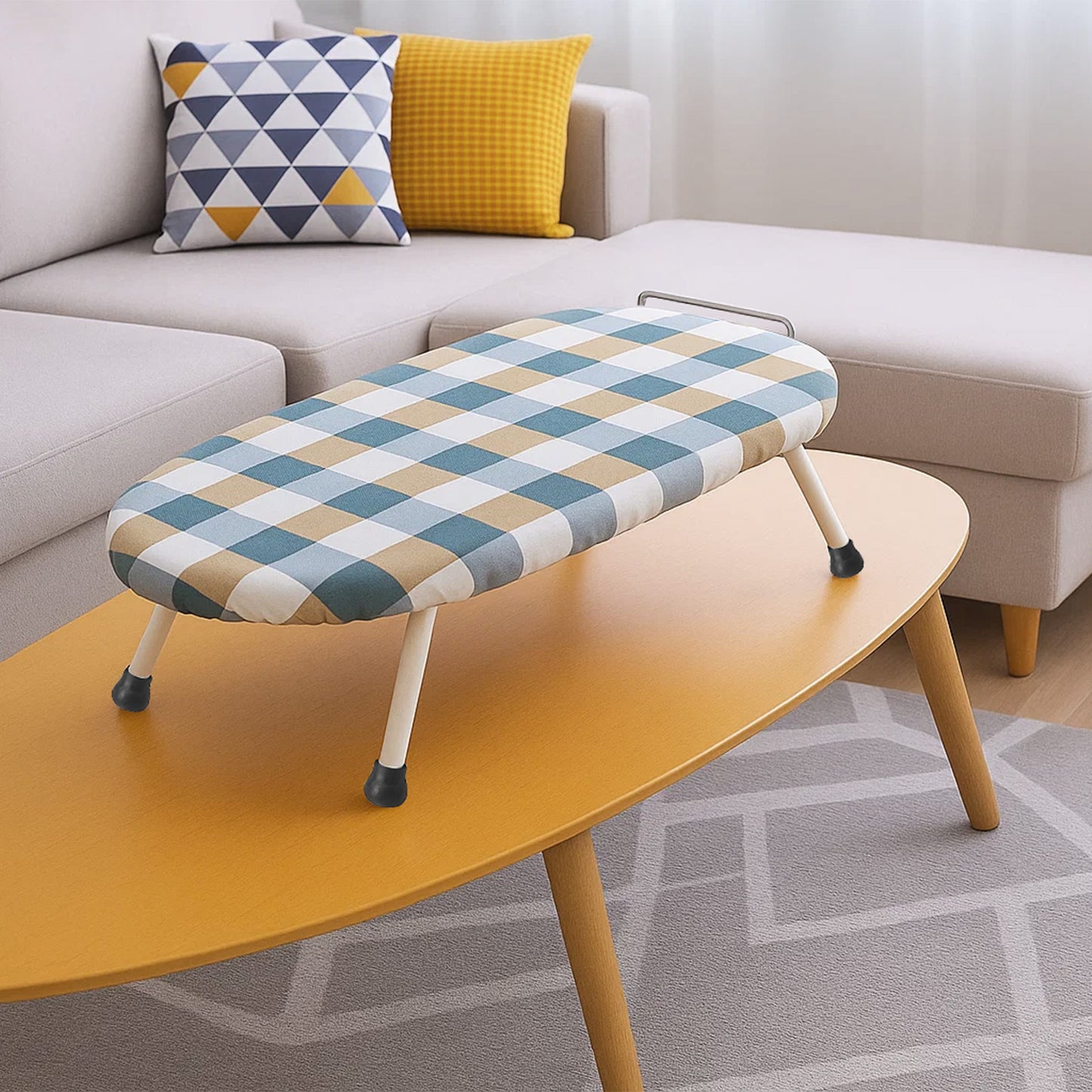 1pc Compact Folding Ironing Board with Space-Saving, Easy Storage, Multi-Use Design for Home Use, Durable Plastic Material, Ironing Boards