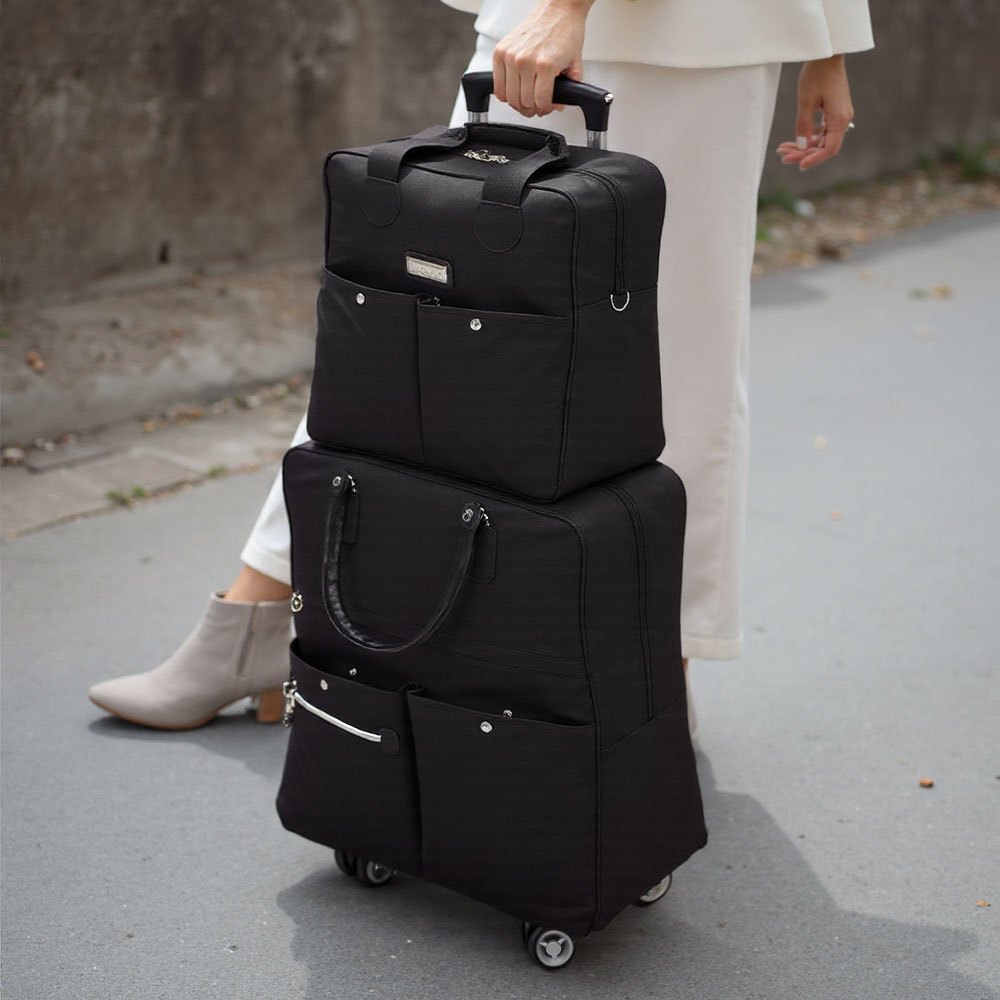 2 Piece Lightweight Rolling Luggage Set with Spinner Wheels, Suitcase Set, Spinner Luggage Set, Carry - on Suitcase and Matching Travel Bag for Business Trips, Versatile Luggage Solution for Vacation Getaways, Weekend Trips a