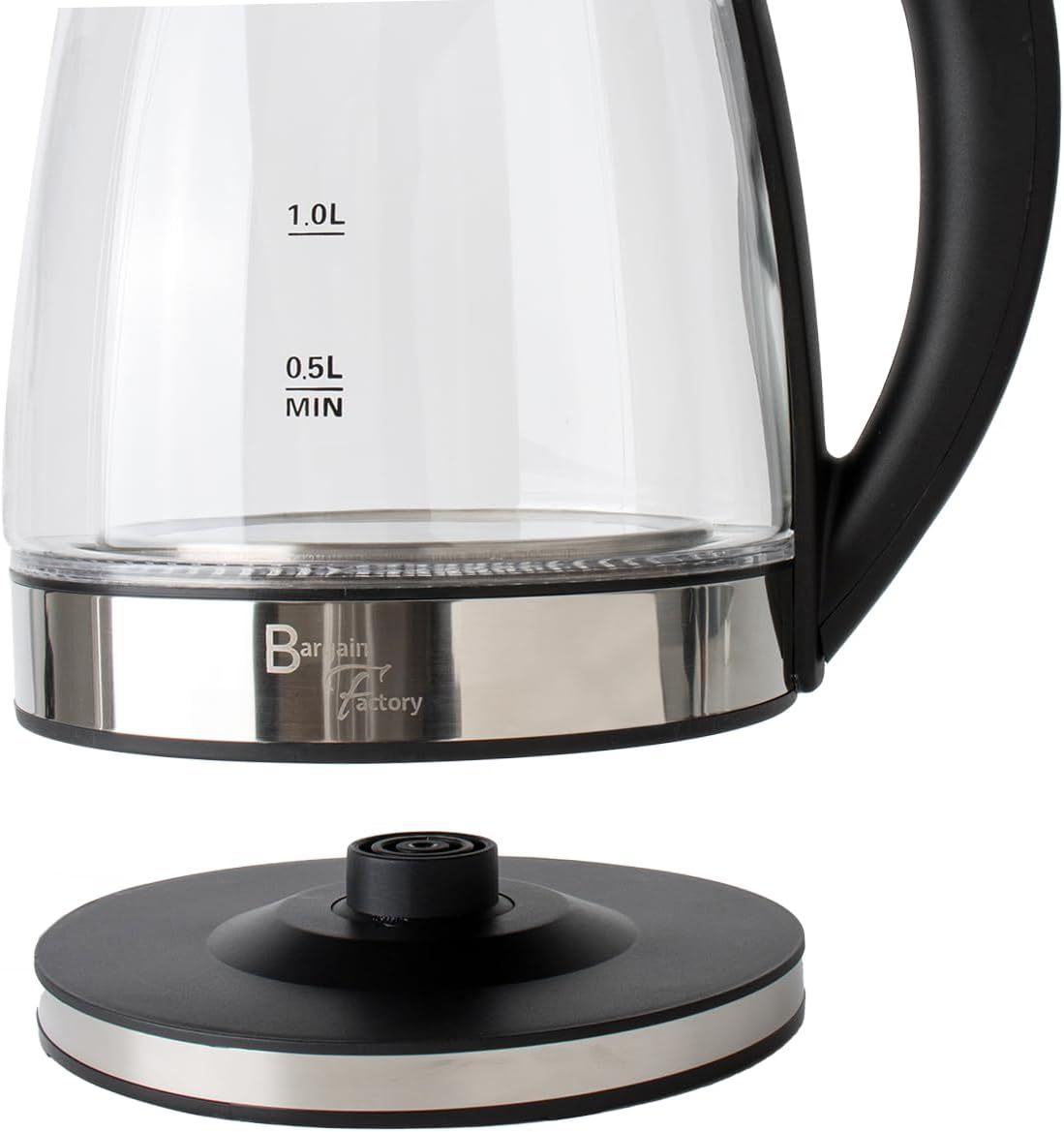 Electric Glass Kettle – 2L Fast Boil, Bpa-Free with Blue LED & Boil-Dry Protection