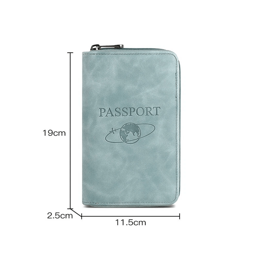 RFID Blocking Passport Holder Wallet, Multi-Functional Travel Passport Case & Card Organizer, Perfect for Everyday Use And Vacations