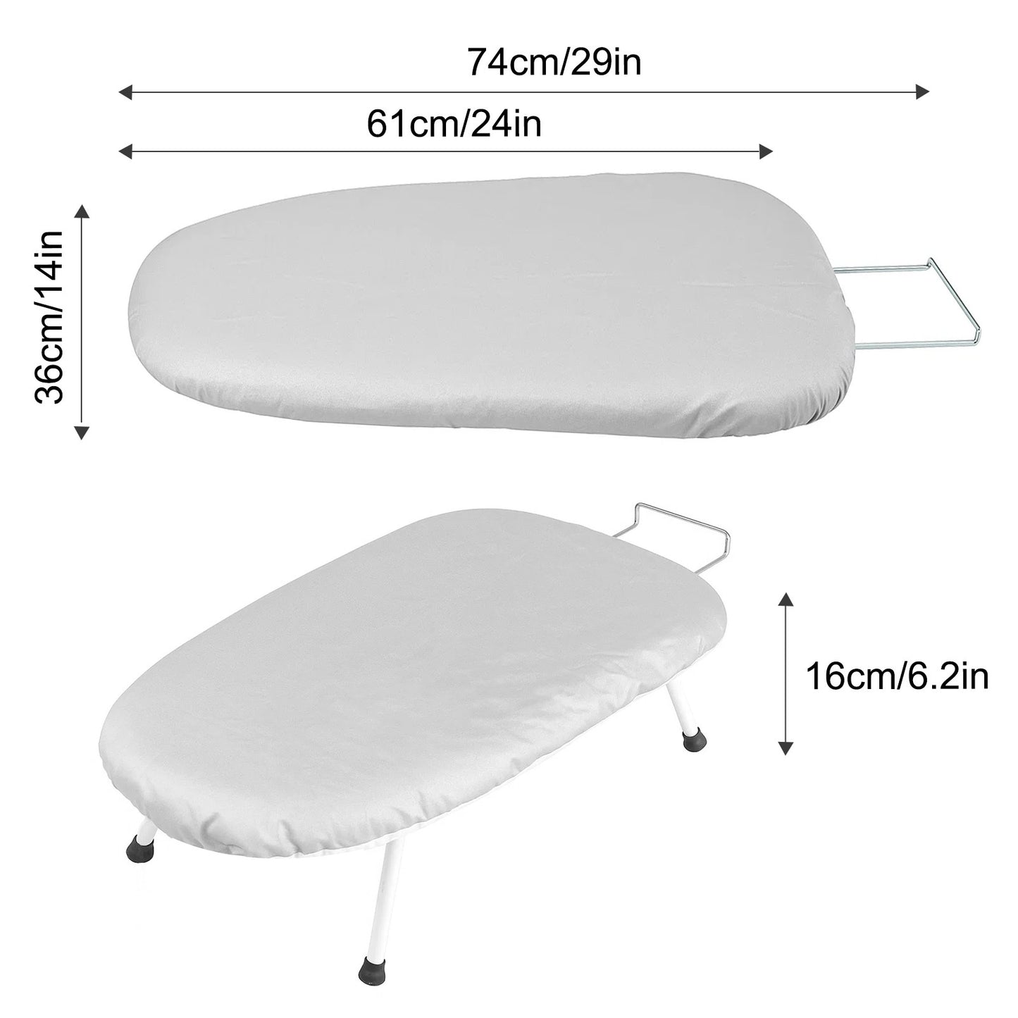 1pc Compact Folding Ironing Board with Space-Saving, Easy Storage, Multi-Use Design for Home Use, Durable Plastic Material, Ironing Boards