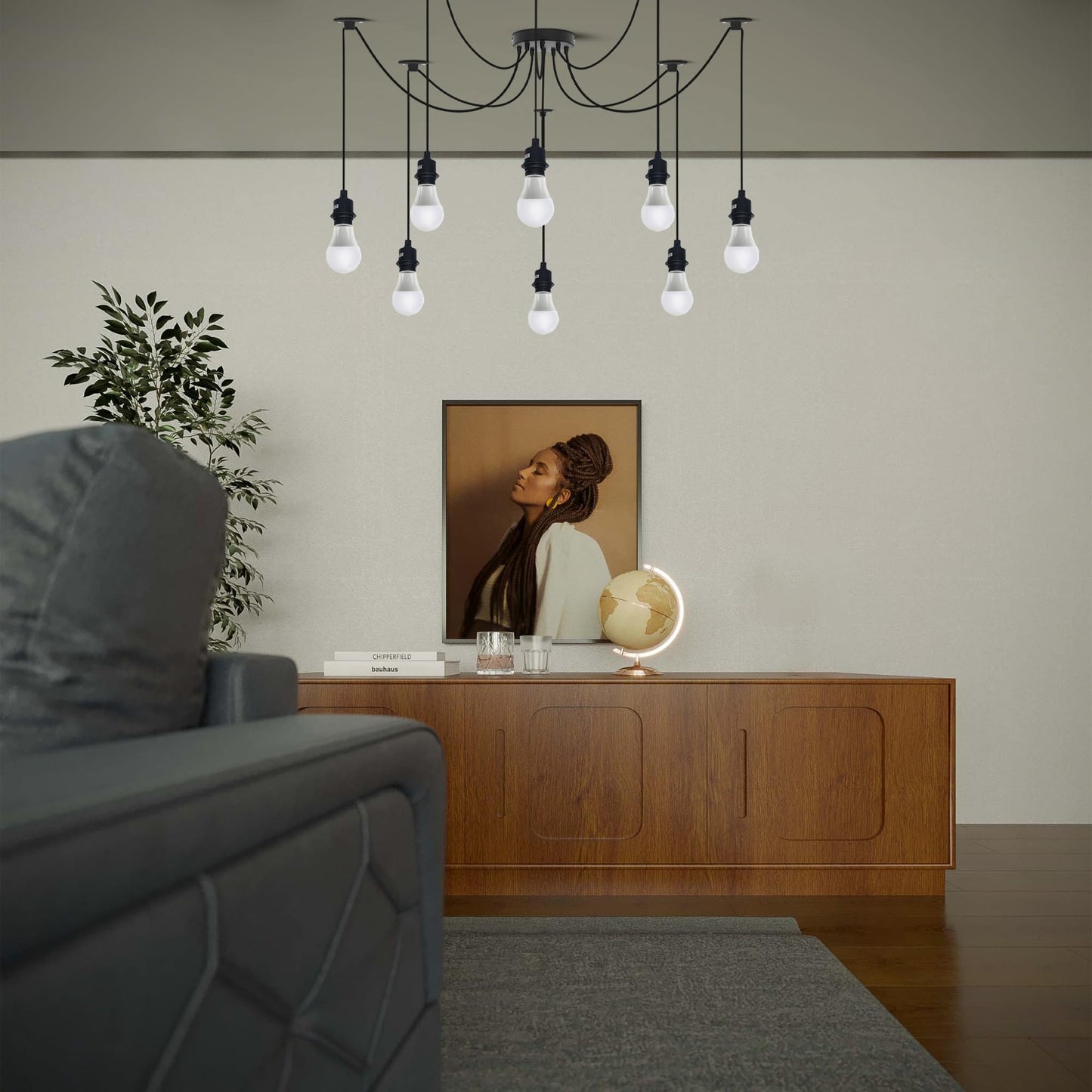 Industrial Spider Pendant Light Multi-Way E27~6298