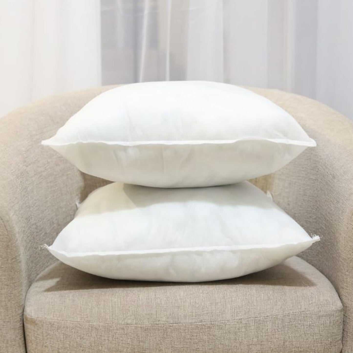 Divine Textiles -Deep Extra Fill Cushion Inserts Square Shape – Soft Cushion Pads for Sofa, Couch and Home Decoration