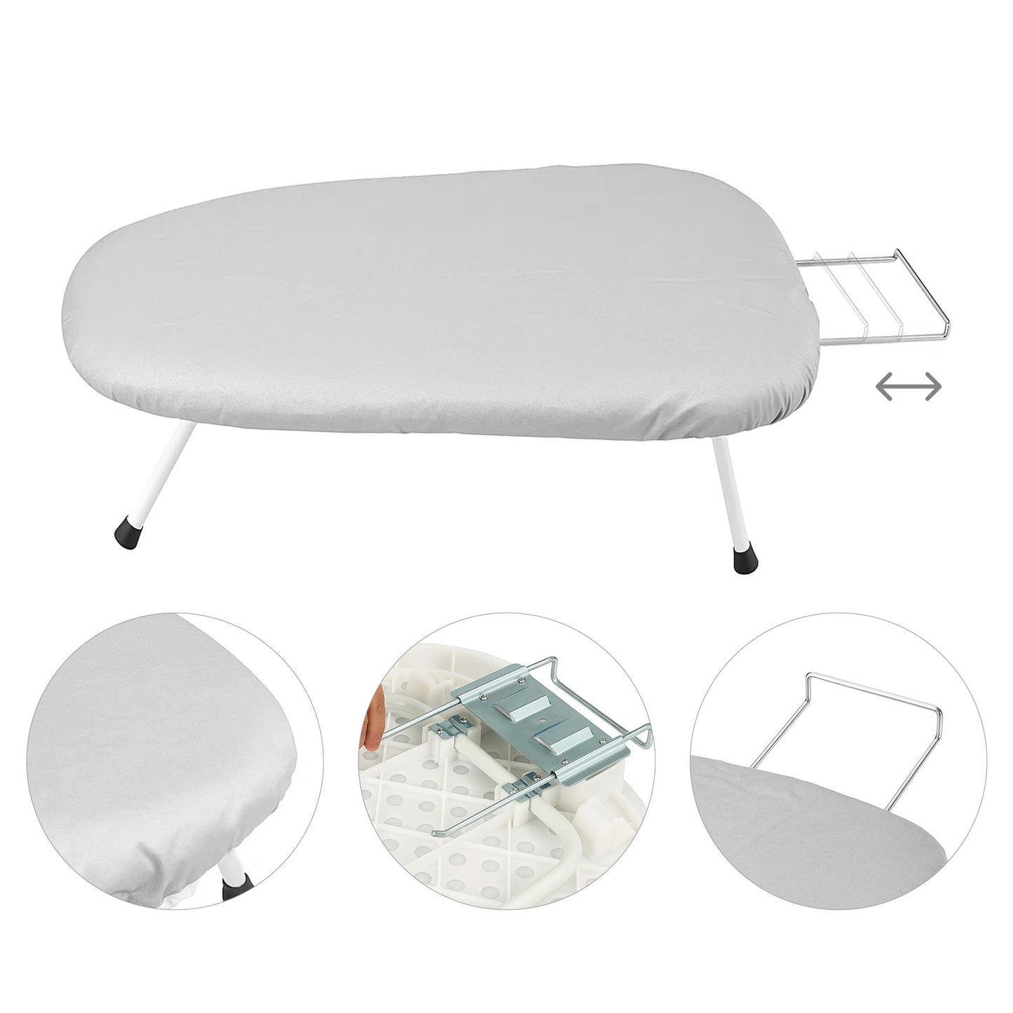 1pc Compact Folding Ironing Board with Space-Saving, Easy Storage, Multi-Use Design for Home Use, Durable Plastic Material, Ironing Boards