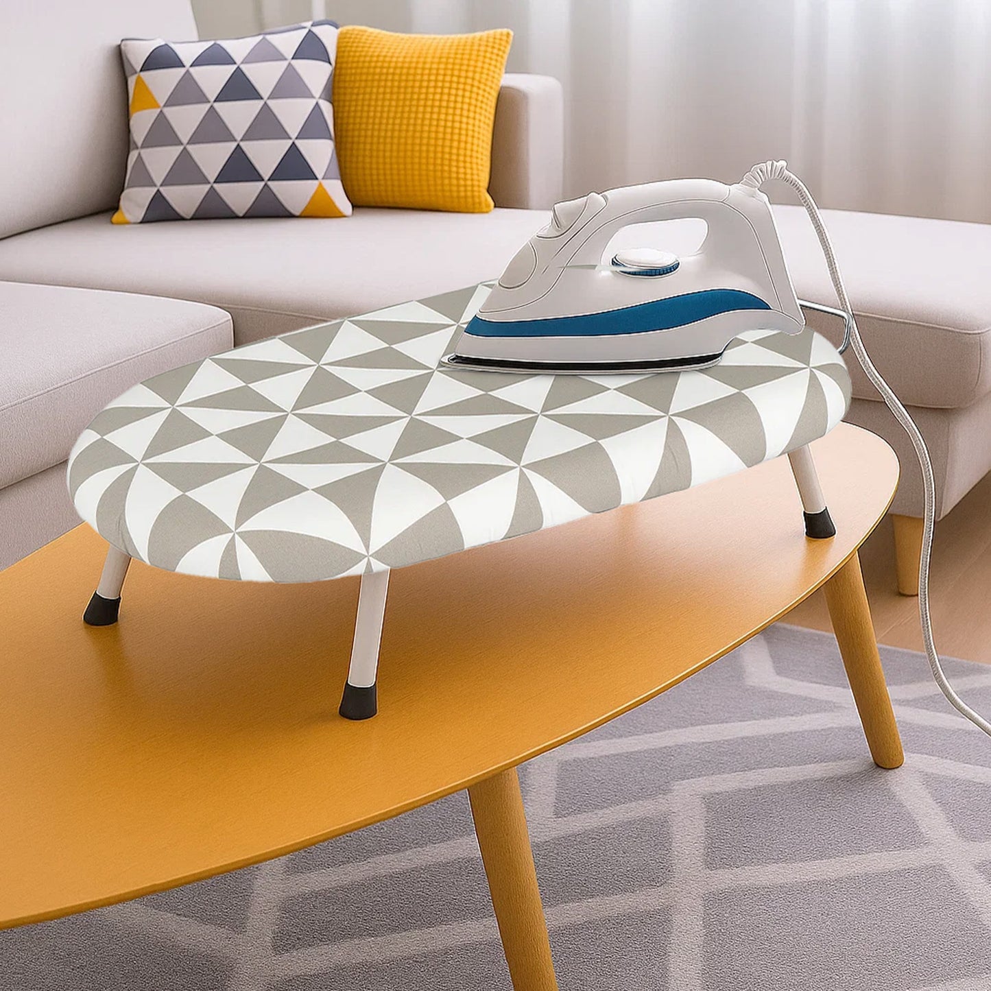 1pc Compact Folding Ironing Board with Space-Saving, Easy Storage, Multi-Use Design for Home Use, Durable Plastic Material, Ironing Boards