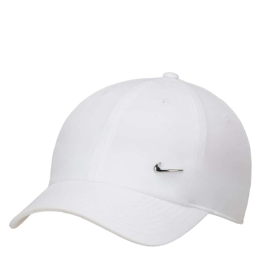 Nike Unisex All-Season Quick-Dry Logo Cap - Breathable Adjustable Snapback Hat for Men & Women, Black with White Emblem, Metal Swoosh Cap Nike Brand Design (Hand Wash Only)