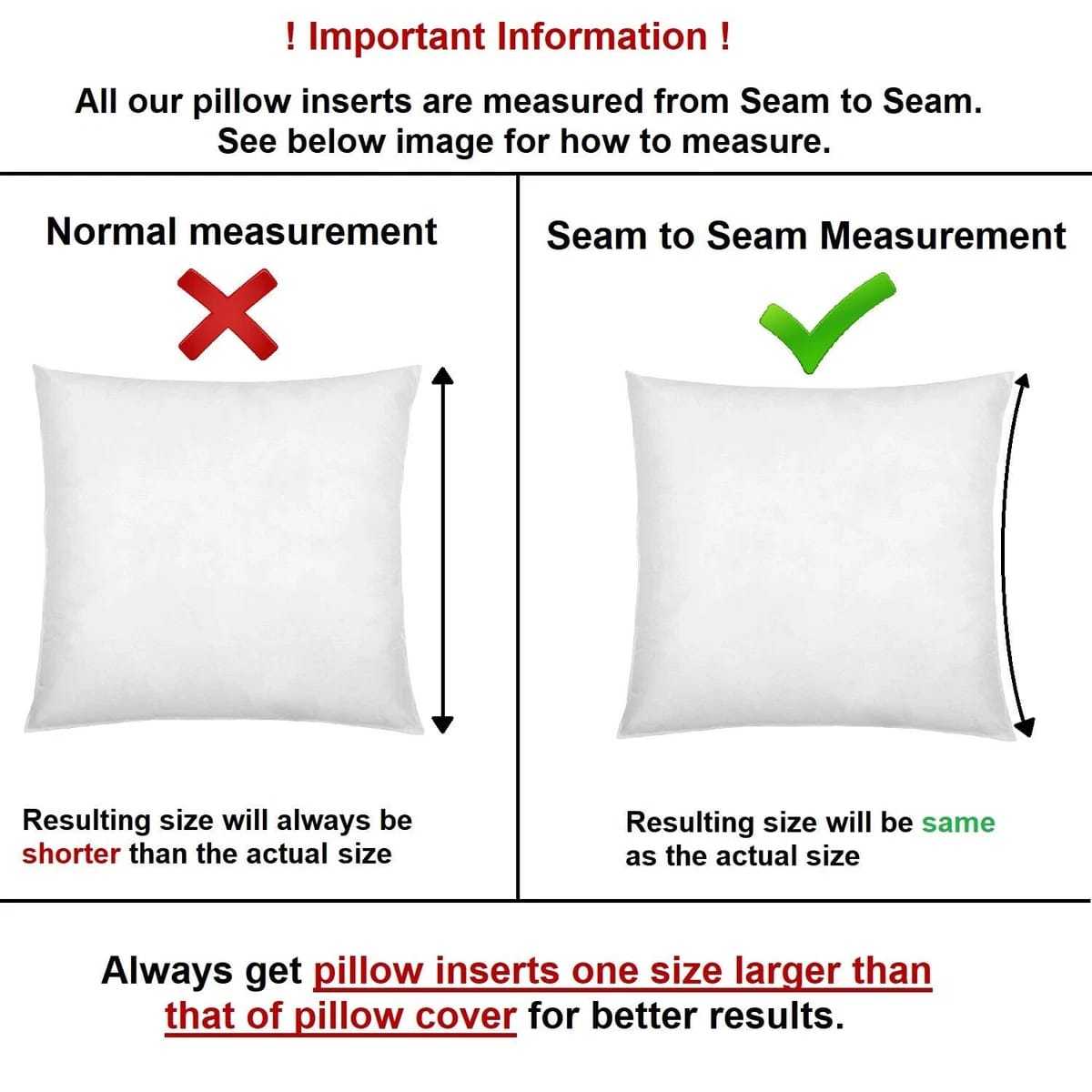 Divine Textiles -Deep Extra Fill Cushion Inserts Square Shape – Soft Cushion Pads for Sofa, Couch and Home Decoration